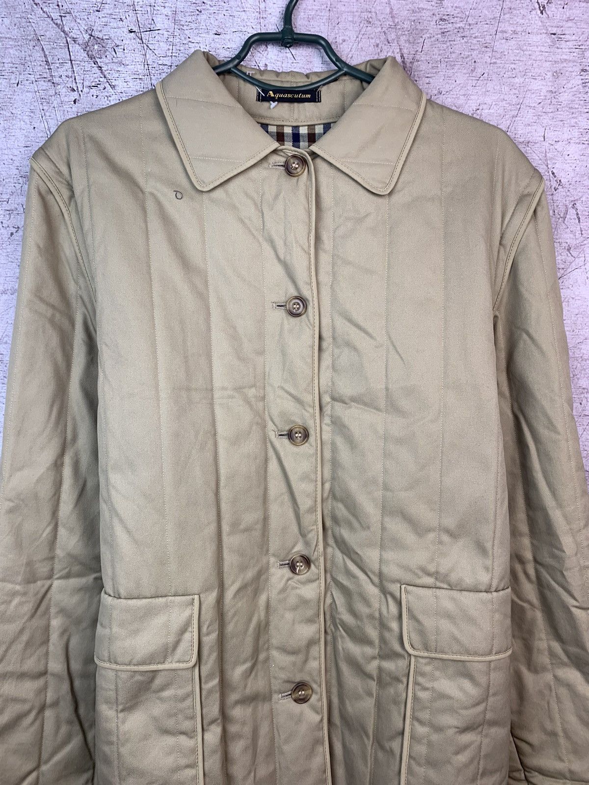 Aquascutum × Vintage Aquascutum Vintage Womens Quilted Jacket Size L / US 10 / IT 46 - 2 Thumbnail