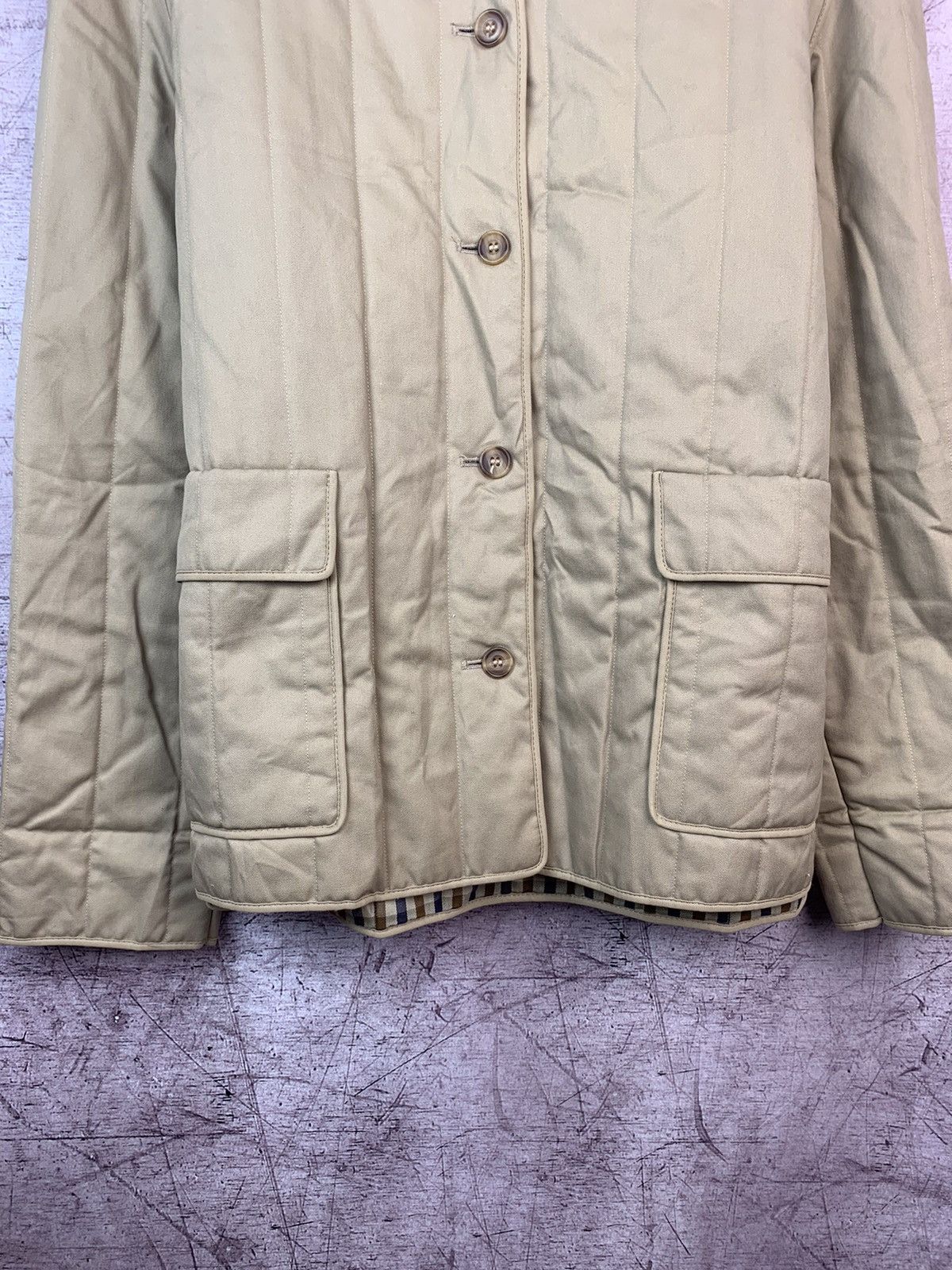 Aquascutum × Vintage Aquascutum Vintage Womens Quilted Jacket Size L / US 10 / IT 46 - 3 Thumbnail