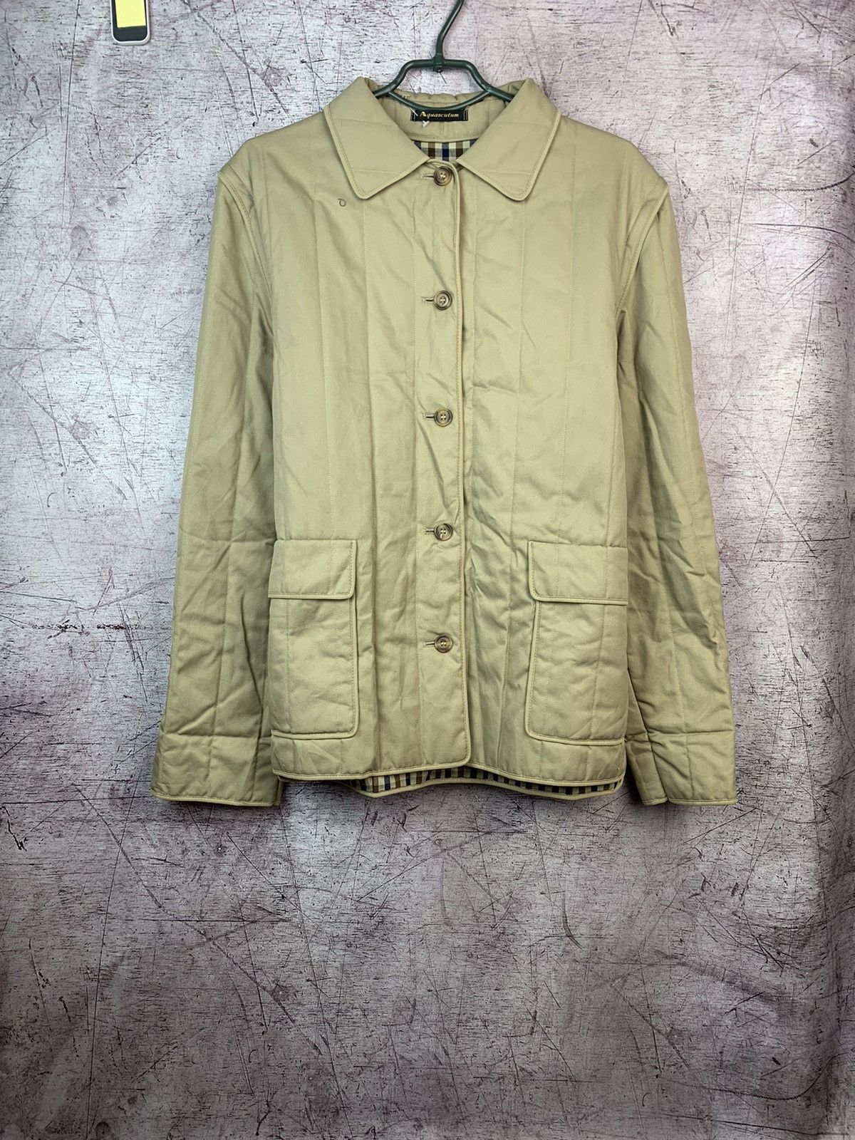 Aquascutum × Vintage Aquascutum Vintage Womens Quilted Jacket Size L / US 10 / IT 46 - 1 Thumbnail