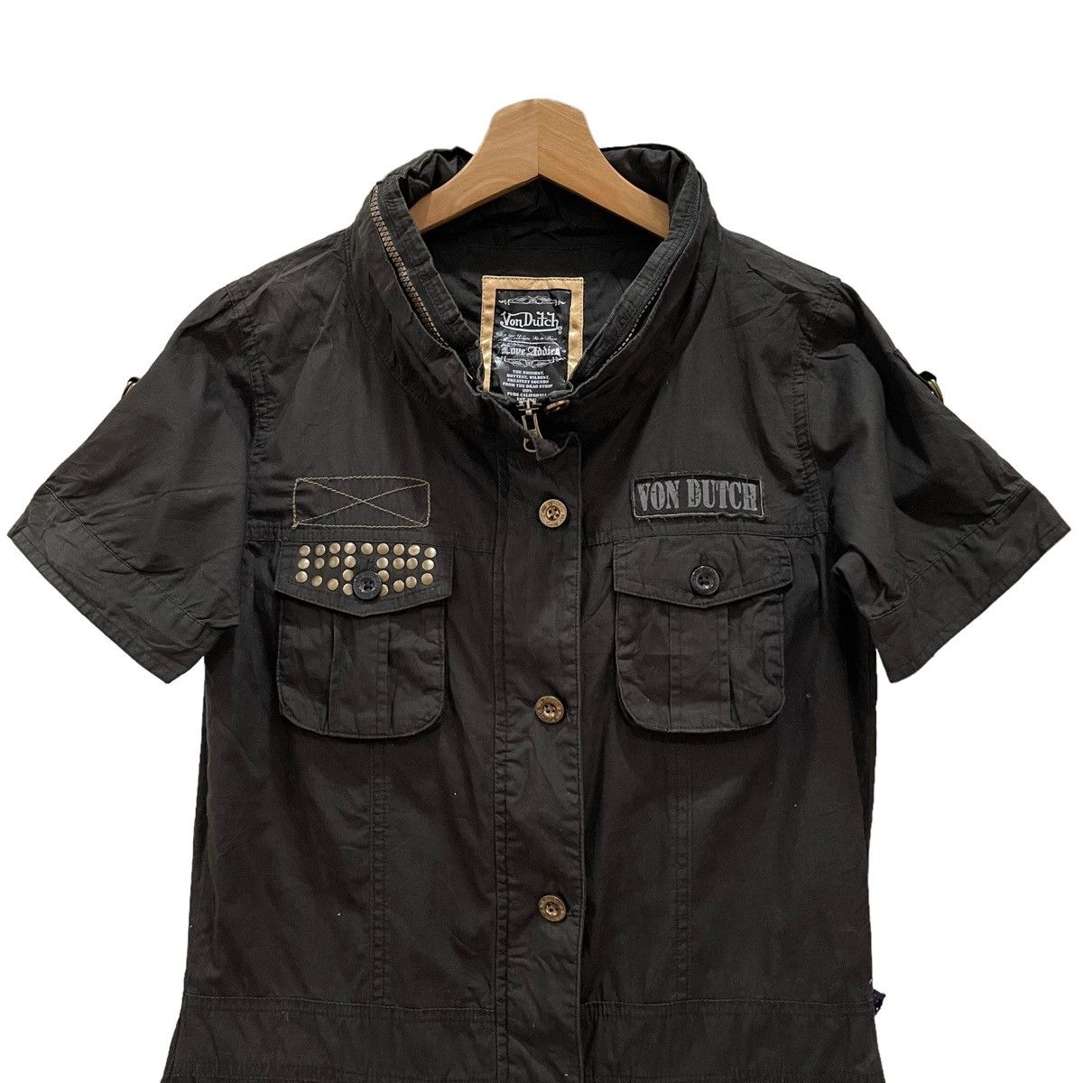 Von Dutch Vintage!! Von Dutch Short Sleeve Button Up Size L / US 10 / IT 46 - 6 Thumbnail