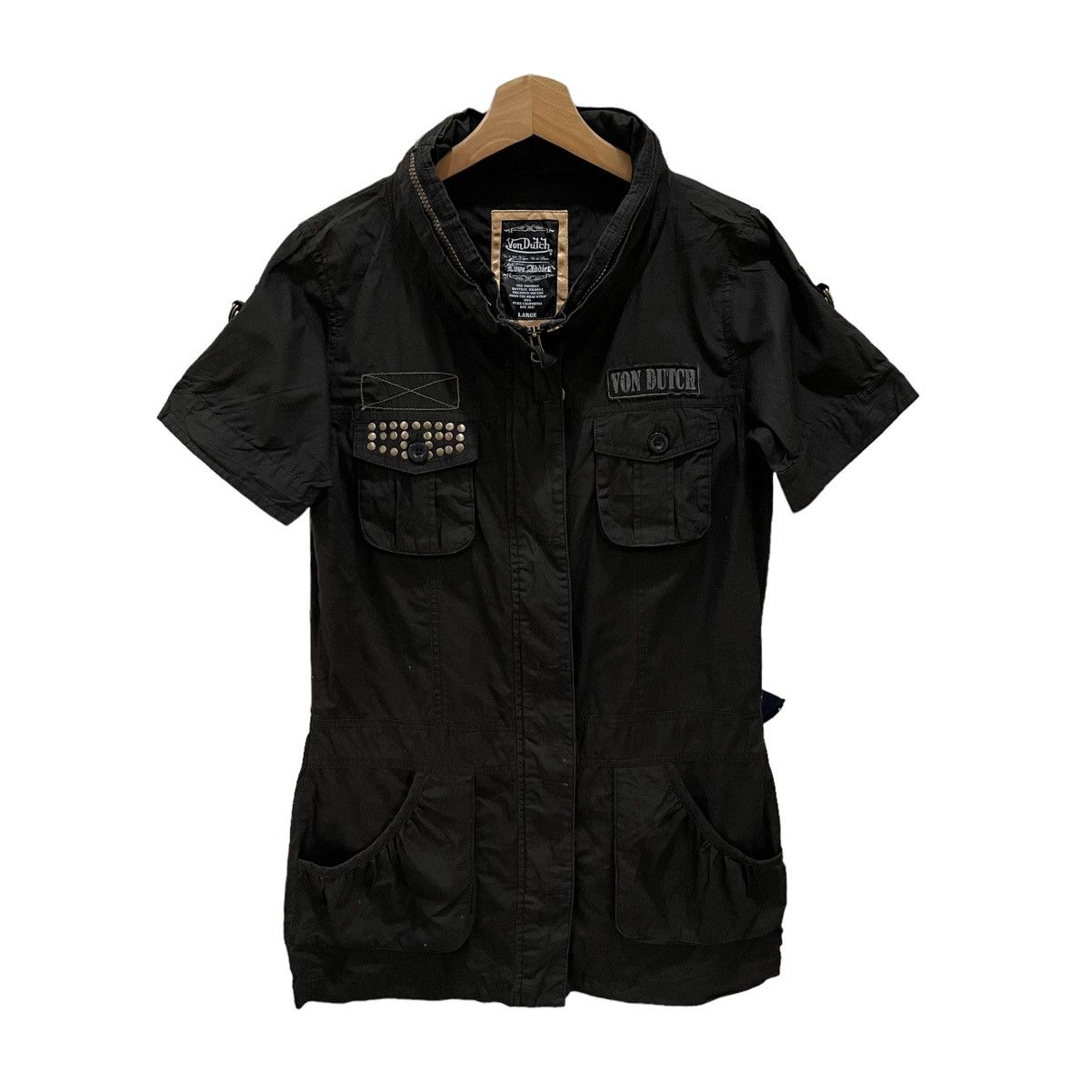 Von Dutch Vintage!! Von Dutch Short Sleeve Button Up Size L / US 10 / IT 46 - 1 Thumbnail