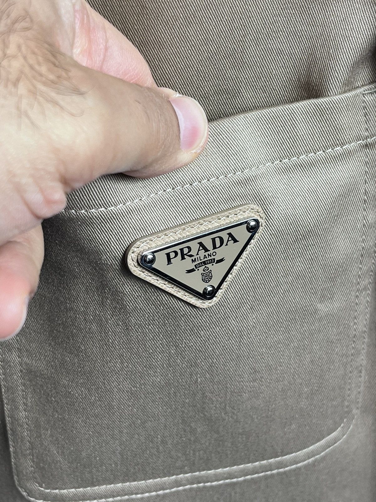 Prada PRADA BROWN BEIGE GABARDINE WORK JACKET RRP $4,480 Size US L / EU 52-54 / 3 - 4 Thumbnail
