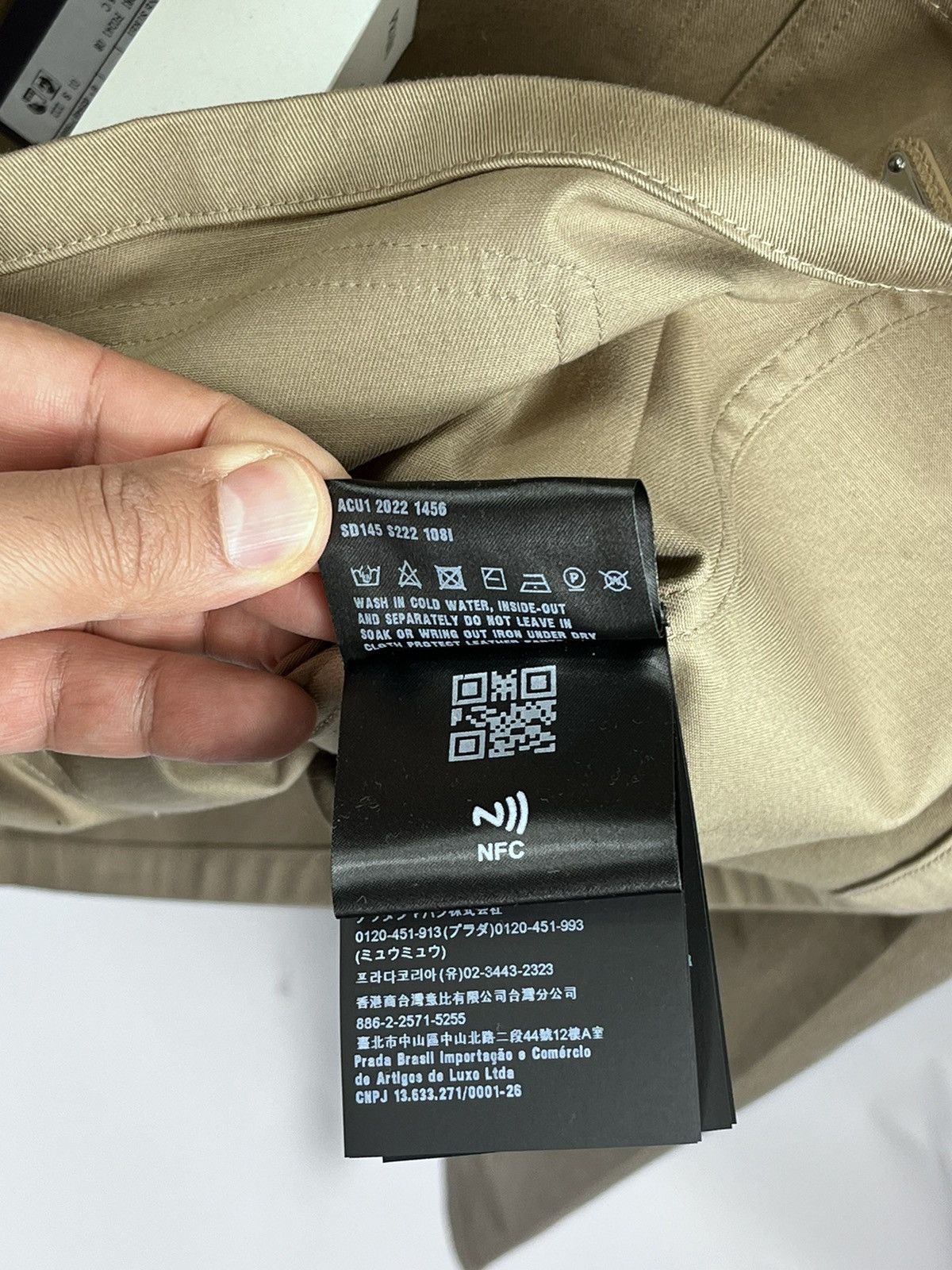 Prada PRADA BROWN BEIGE GABARDINE WORK JACKET RRP $4,480 Size US L / EU 52-54 / 3 - 12 Thumbnail