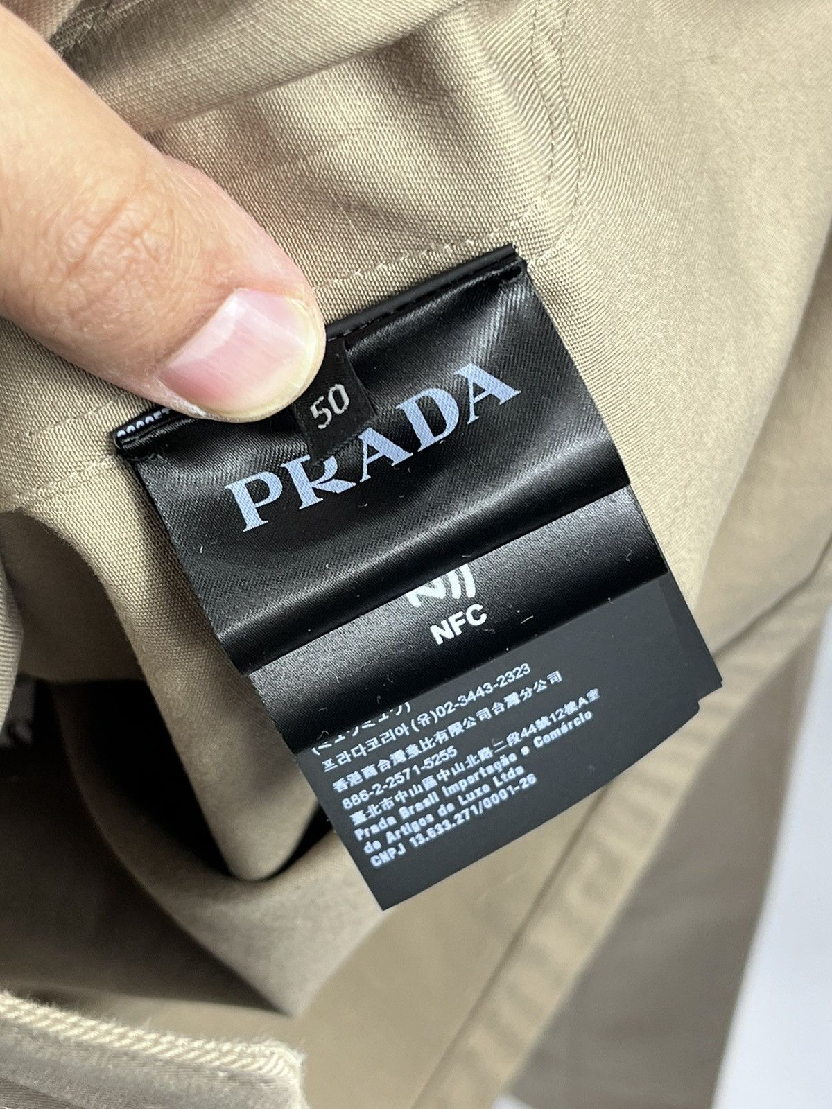 Prada PRADA BROWN BEIGE GABARDINE WORK JACKET RRP $4,480 Size US L / EU 52-54 / 3 - 11 Thumbnail