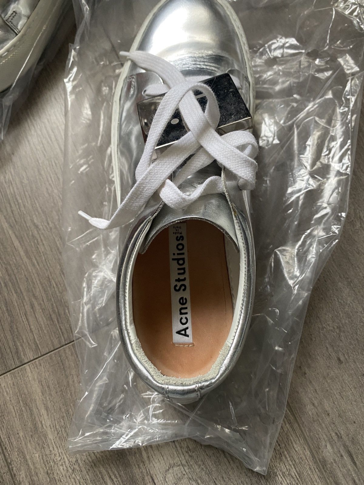 Acne Studios Acne Silver Low top sneakers Adrian Metal Size US 8.5 / EU 41-42 - 2 Thumbnail