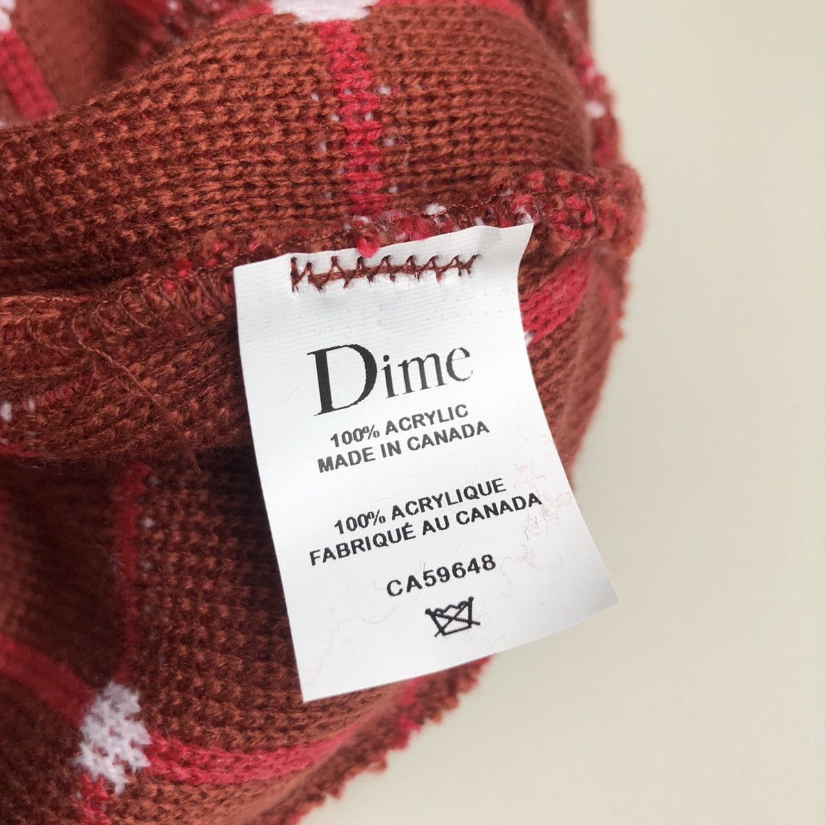 Dime Dime Illusion Beanie RED Size ONE SIZE - 4 Thumbnail