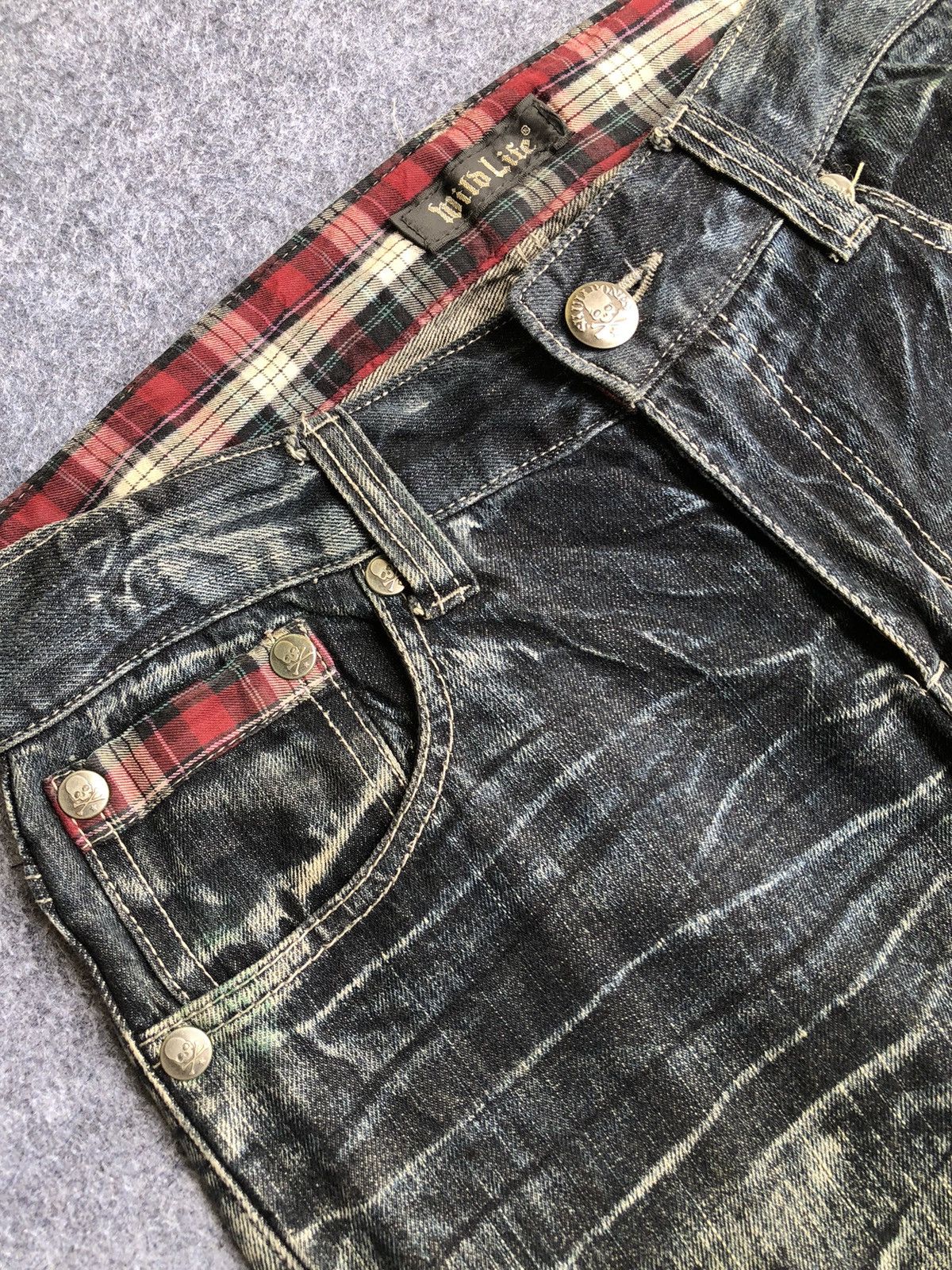 Japanese Brand Last Drop🔥Rare🔥Wild Life Skull Bones Seditionaries Jeans Size US 31 - 7 Thumbnail