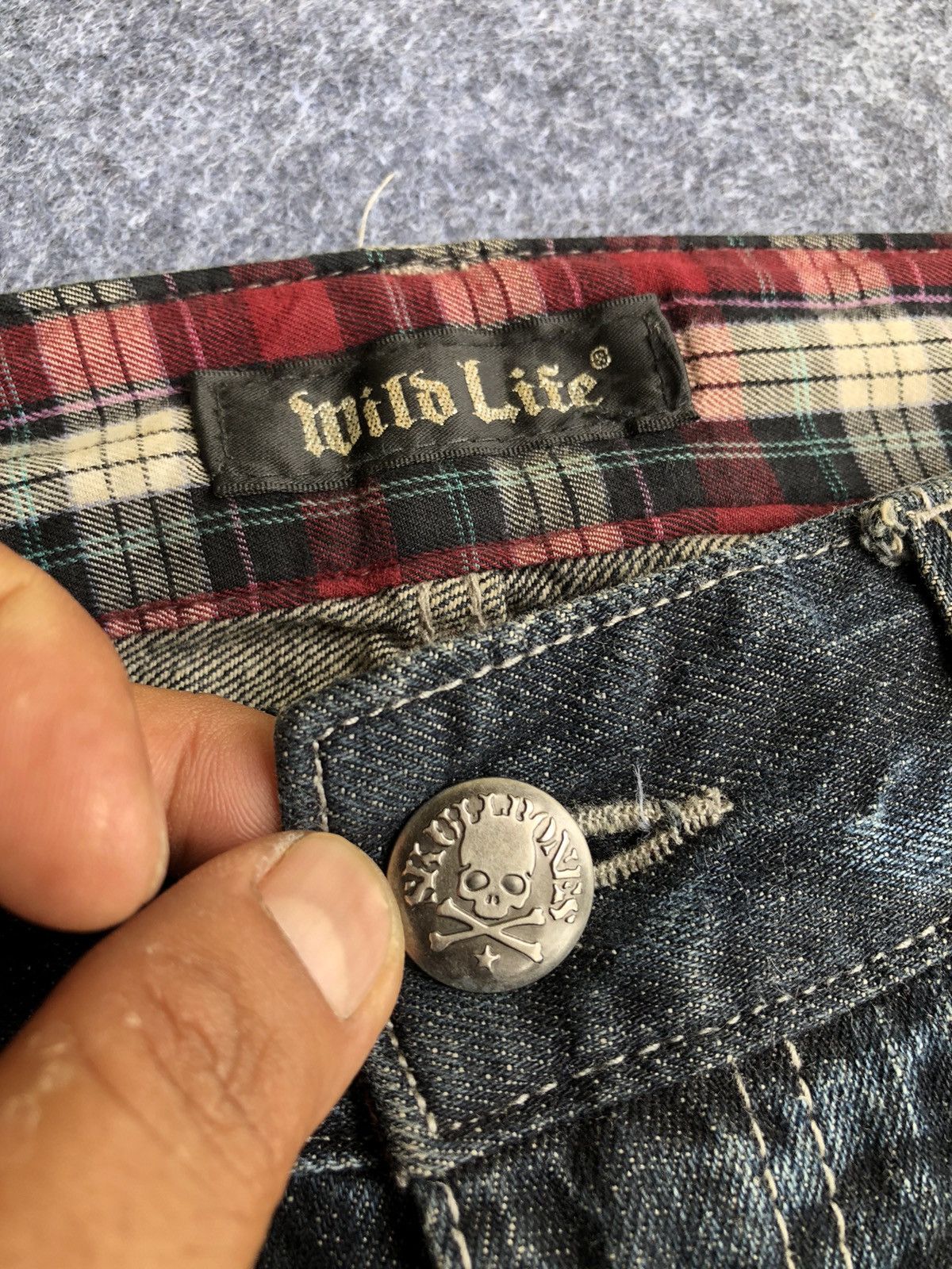 Japanese Brand Last Drop🔥Rare🔥Wild Life Skull Bones Seditionaries Jeans Size US 31 - 6 Thumbnail