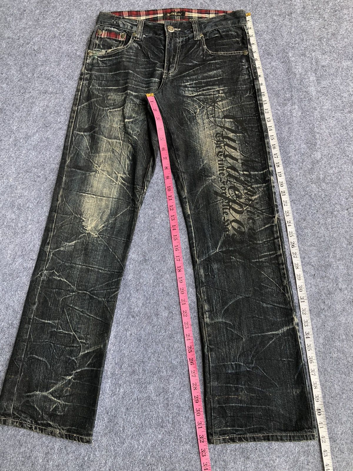 Japanese Brand Last Drop🔥Rare🔥Wild Life Skull Bones Seditionaries Jeans Size US 31 - 12 Thumbnail