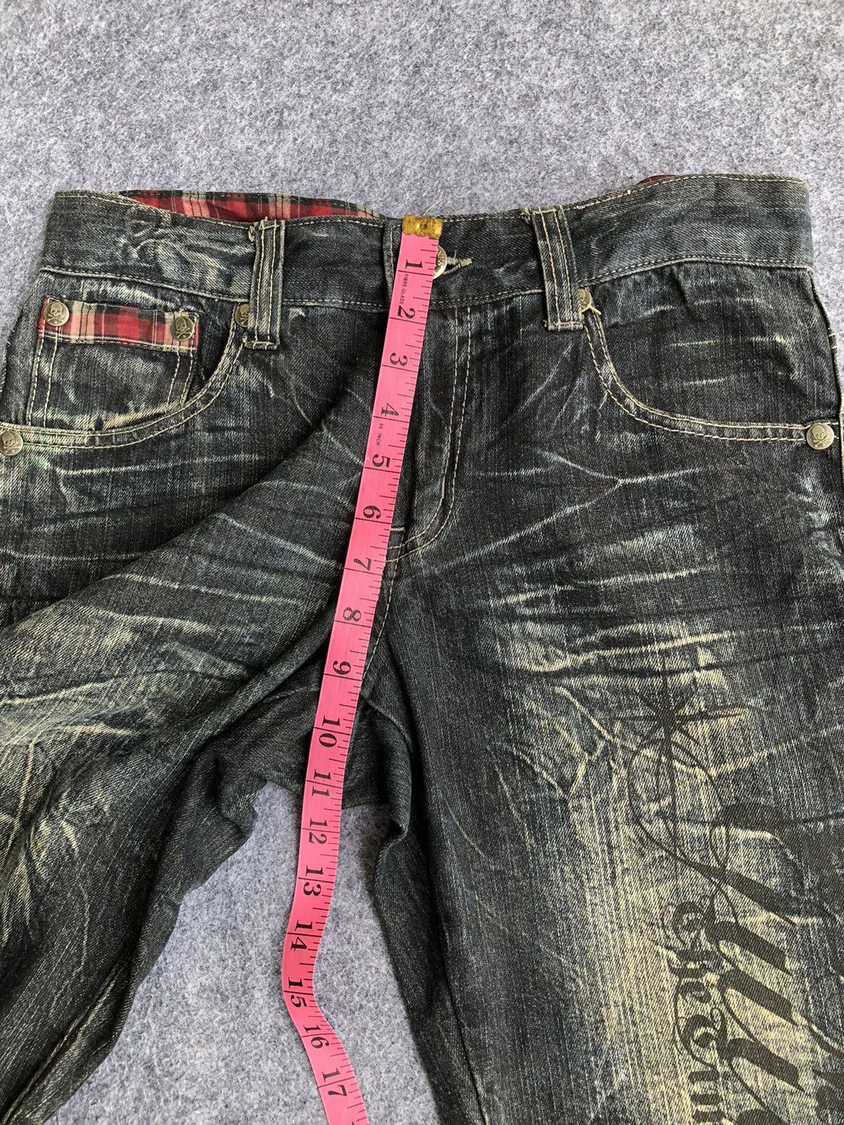 Japanese Brand Last Drop🔥Rare🔥Wild Life Skull Bones Seditionaries Jeans Size US 31 - 13 Thumbnail