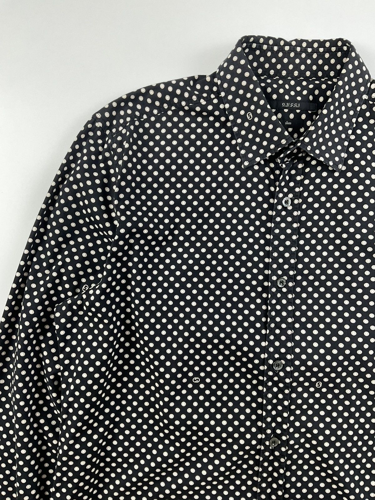 Gucci Gucci Polka Dot dress Shirt Size US L / EU 52-54 / 3 - 2 Thumbnail