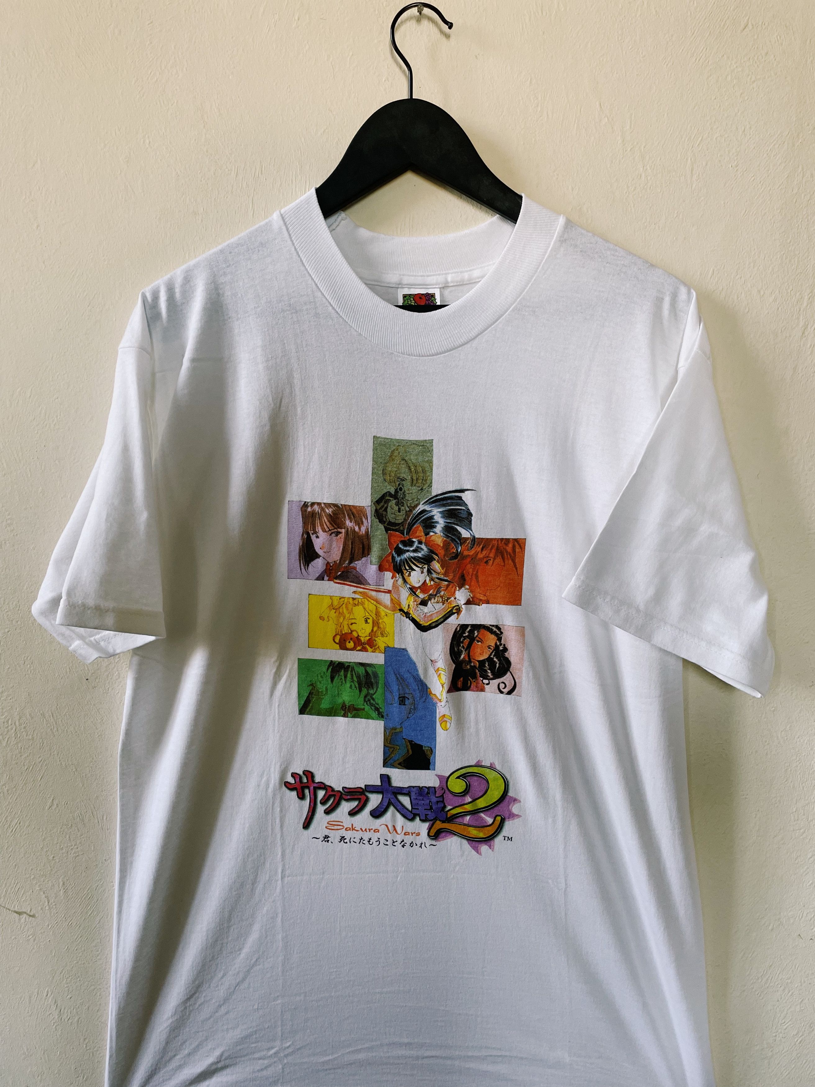 image of Vintage 1998 Sega Sakura Wars 2 Promo T-Shirt White, Men's (Size Large)