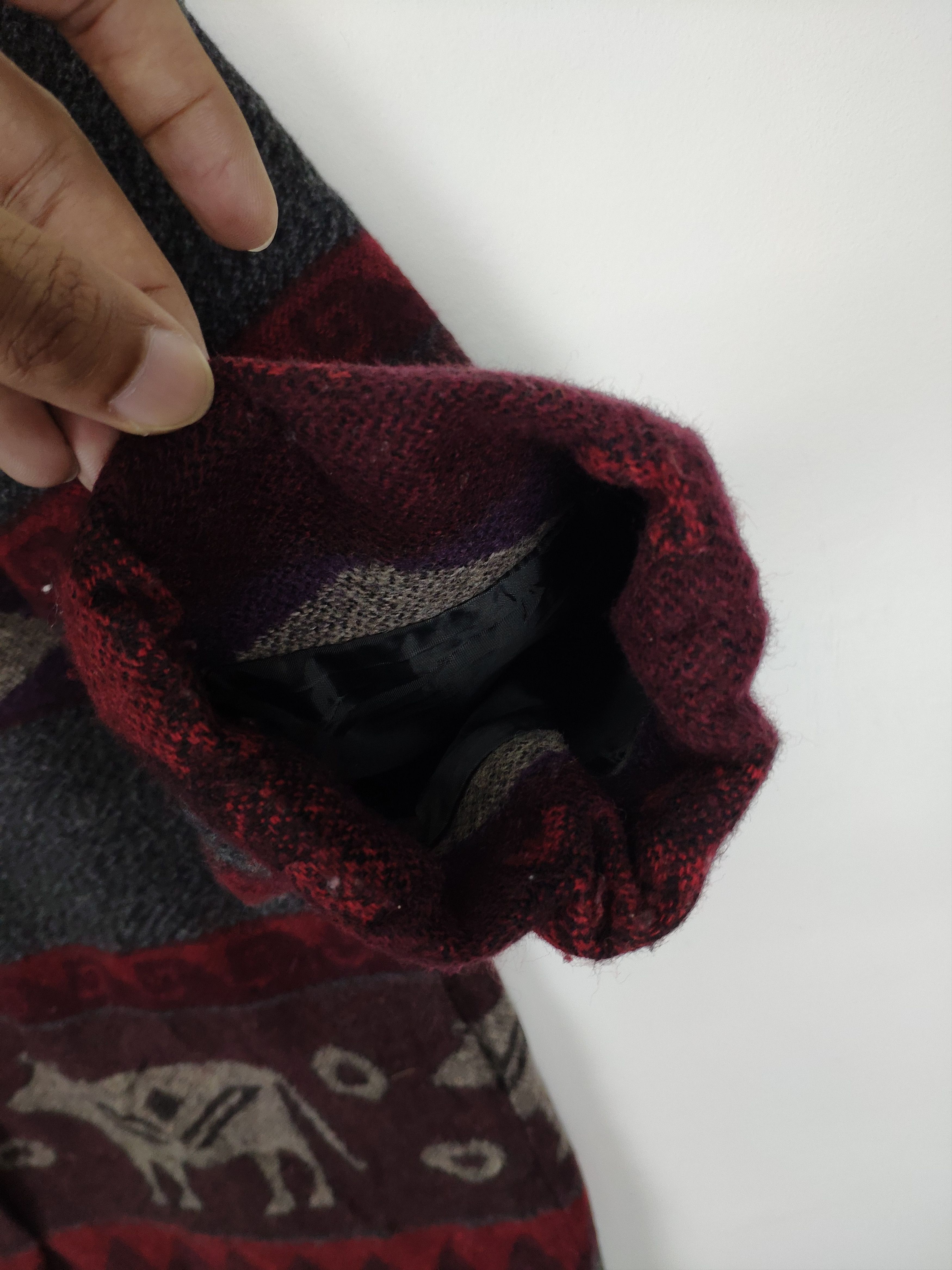 Japanese Brand × Le Grande Bleu (L.G.B.) × Vintage Vintage 1990s Wool Coat Jacket Native Navajo Printed Size US M / EU 48-50 / 2 - 4 Thumbnail