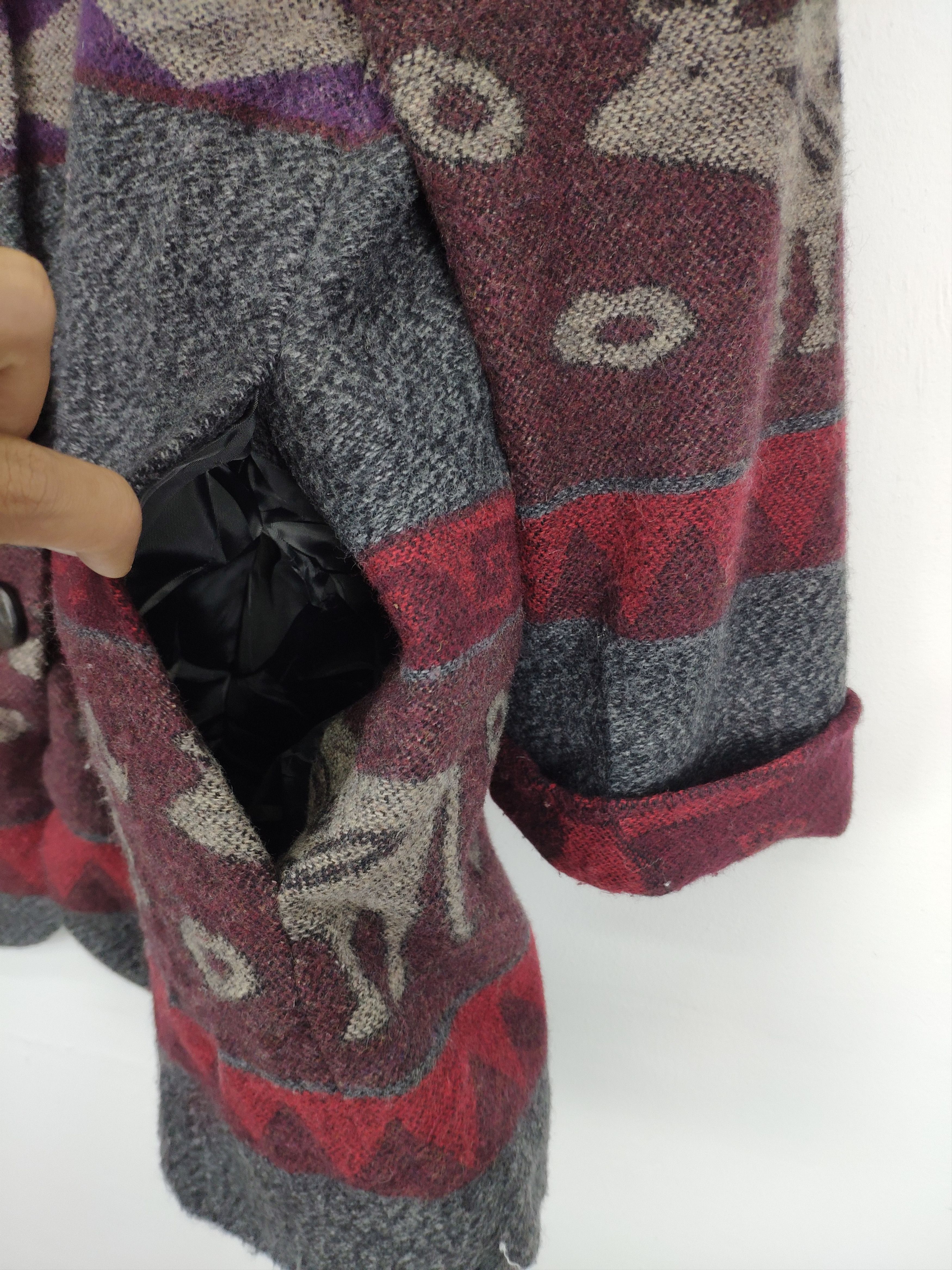 Japanese Brand × Le Grande Bleu (L.G.B.) × Vintage Vintage 1990s Wool Coat Jacket Native Navajo Printed Size US M / EU 48-50 / 2 - 10 Thumbnail