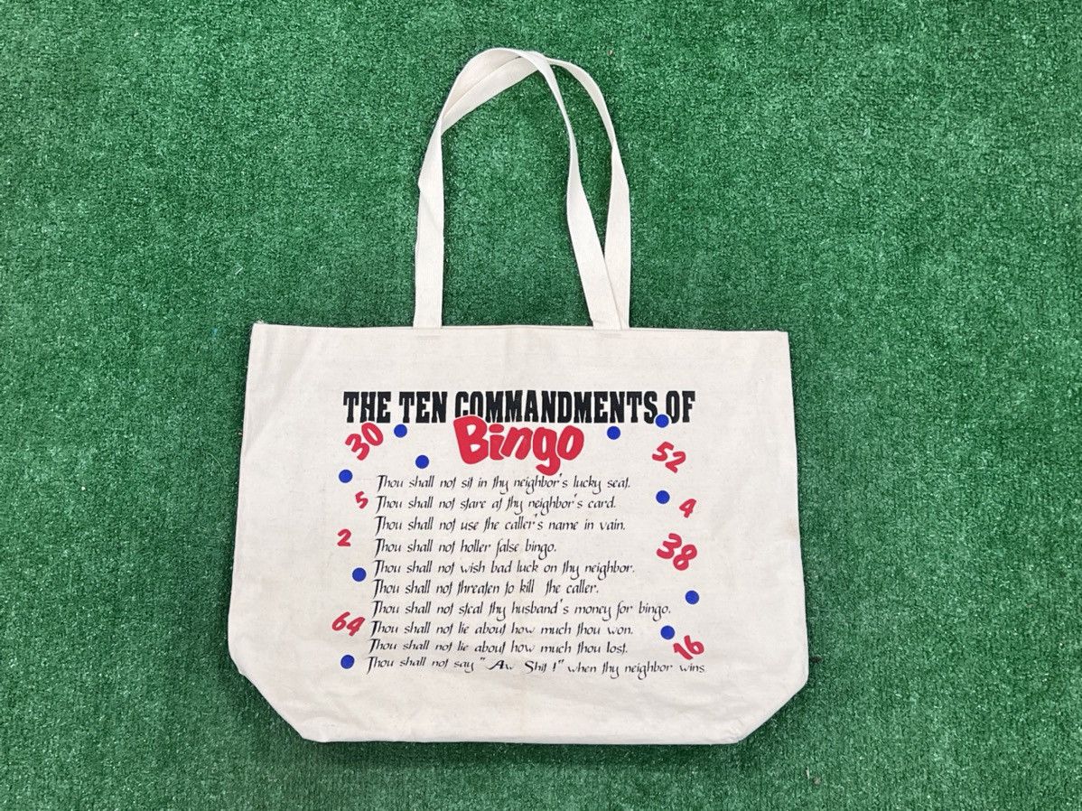 Augusta Sportswear × Vintage 90s Ten Bingo Commandments Tote Bag Size ONE SIZE - 1 Thumbnail