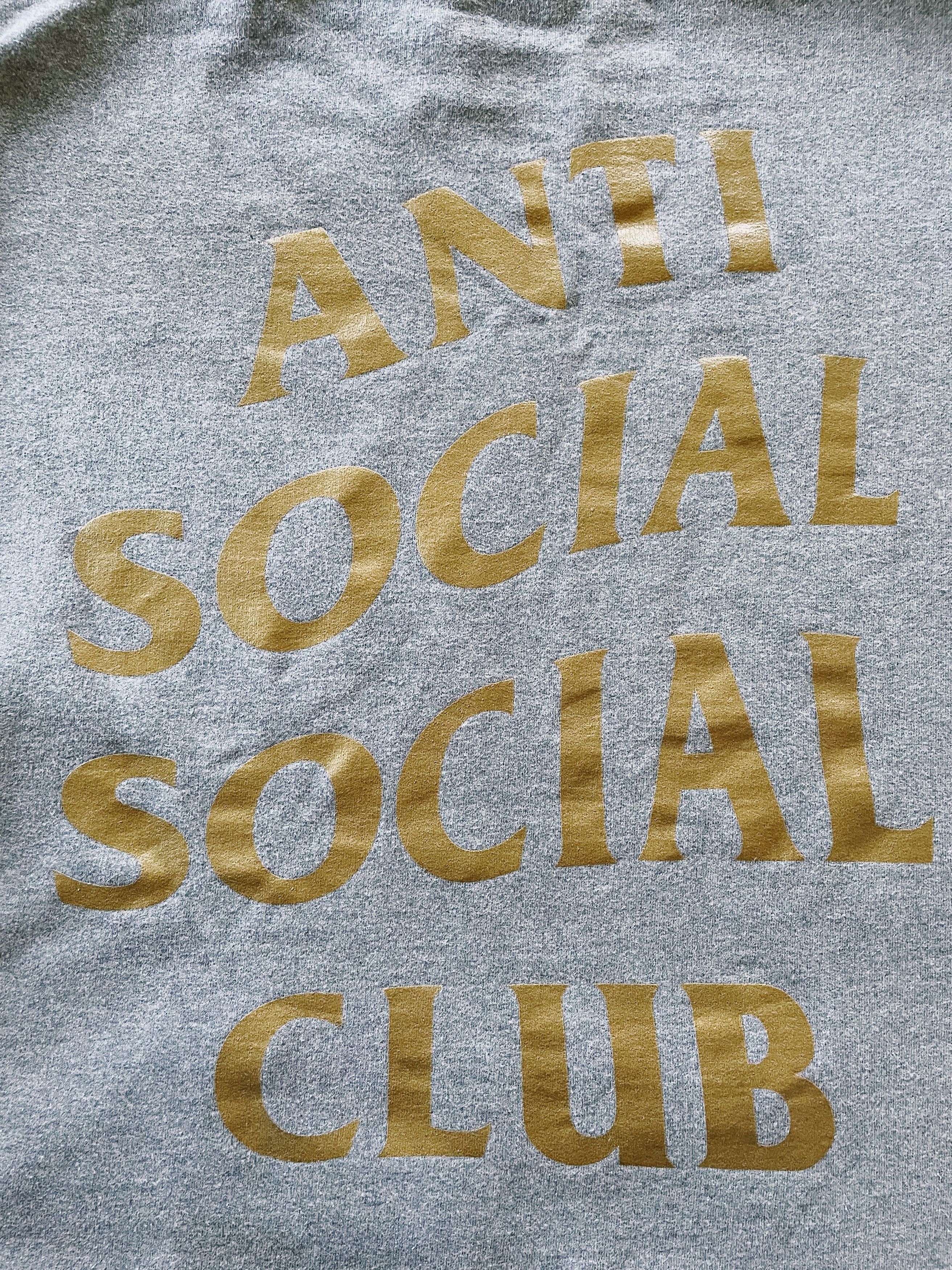 Anti Social Social Club ASSC Anti Social Social Club Heather Grey And Gold Hoodie Size US L / EU 52-54 / 3 - 4 Thumbnail