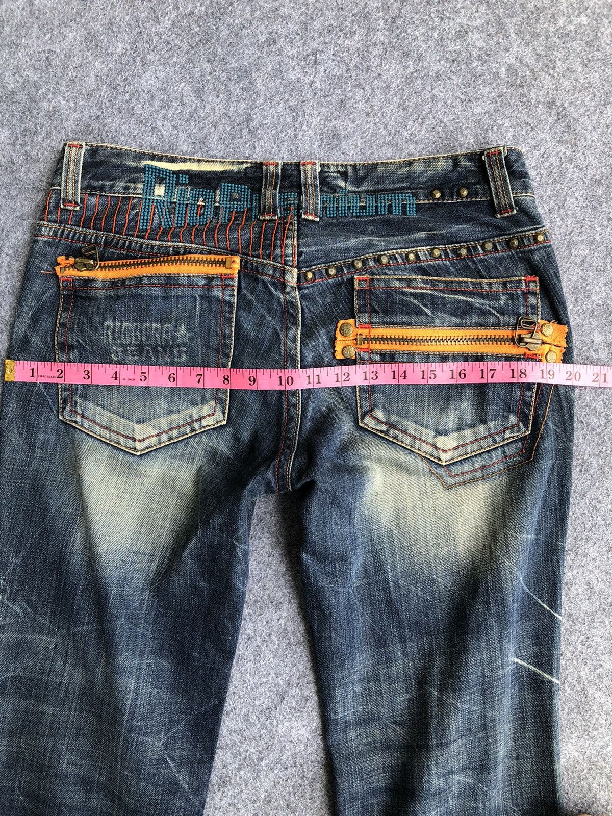 Hysteric Glamour Rare🔥Riobera Seditionaries Skulls Design Bootcut Jeans Size 33" - 15 Thumbnail