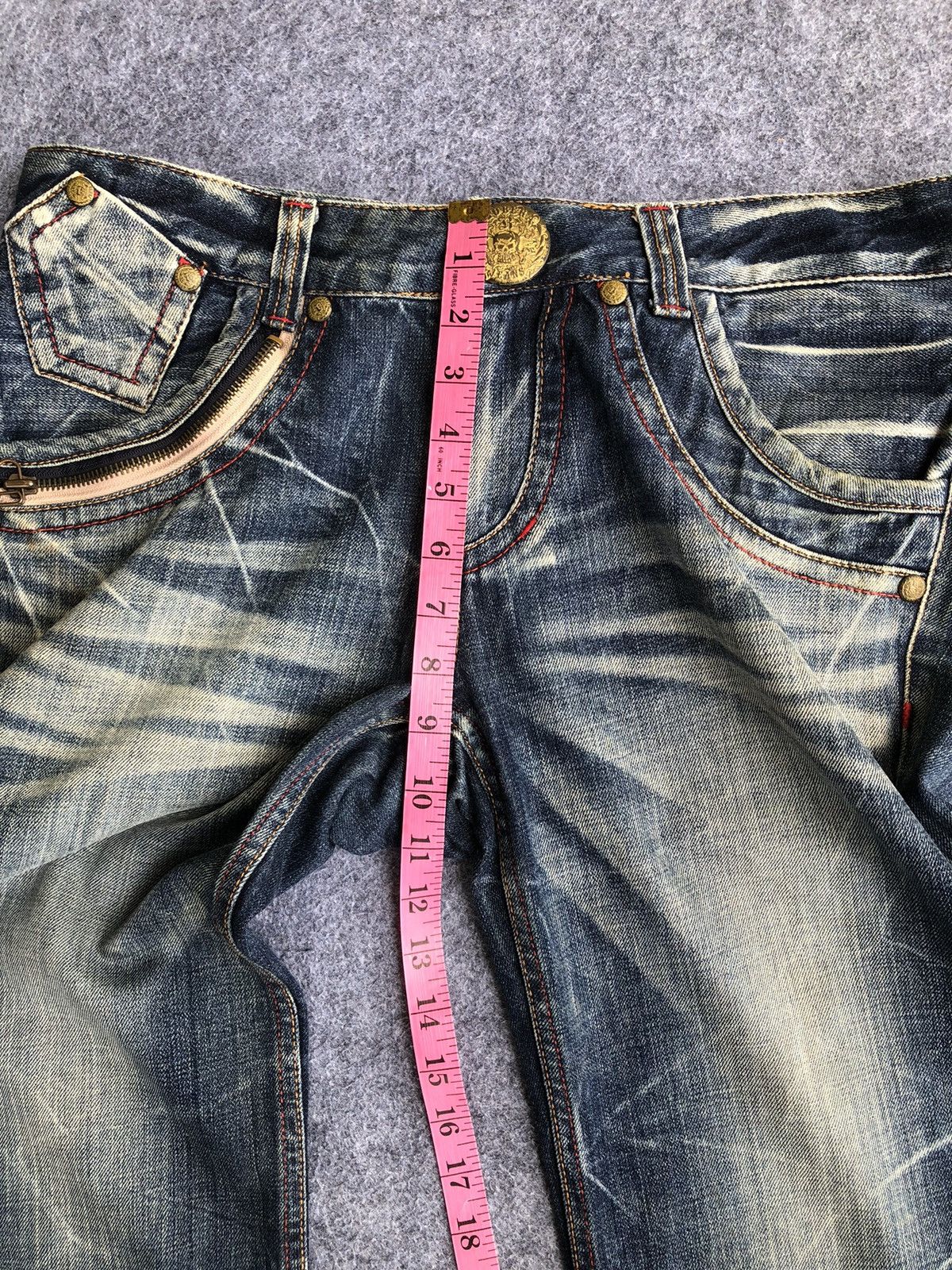Hysteric Glamour Rare🔥Riobera Seditionaries Skulls Design Bootcut Jeans Size 33" - 14 Thumbnail