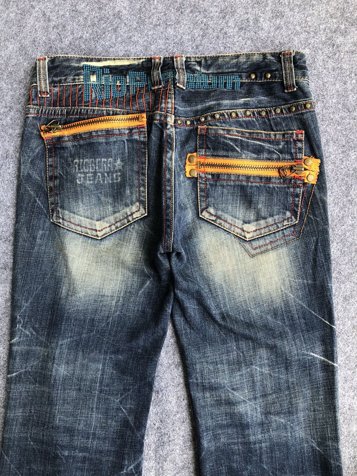 Hysteric Glamour Rare🔥Riobera Seditionaries Skulls Design Bootcut Jeans Size 33" - 5 Thumbnail