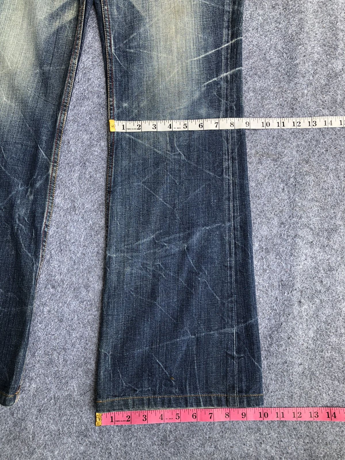 Hysteric Glamour Rare🔥Riobera Seditionaries Skulls Design Bootcut Jeans Size 33" - 12 Thumbnail