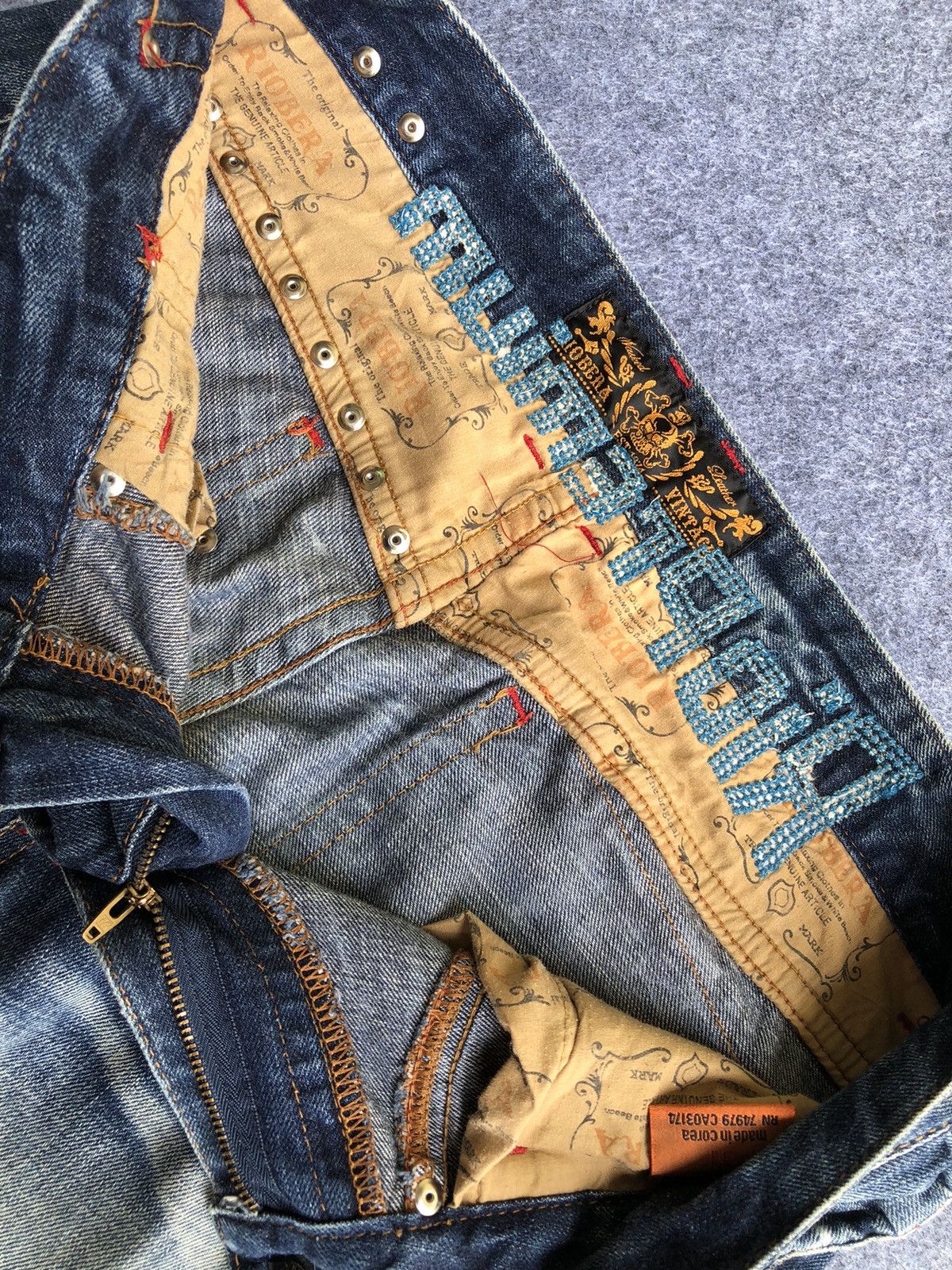 Hysteric Glamour Rare🔥Riobera Seditionaries Skulls Design Bootcut Jeans Size 33" - 8 Thumbnail
