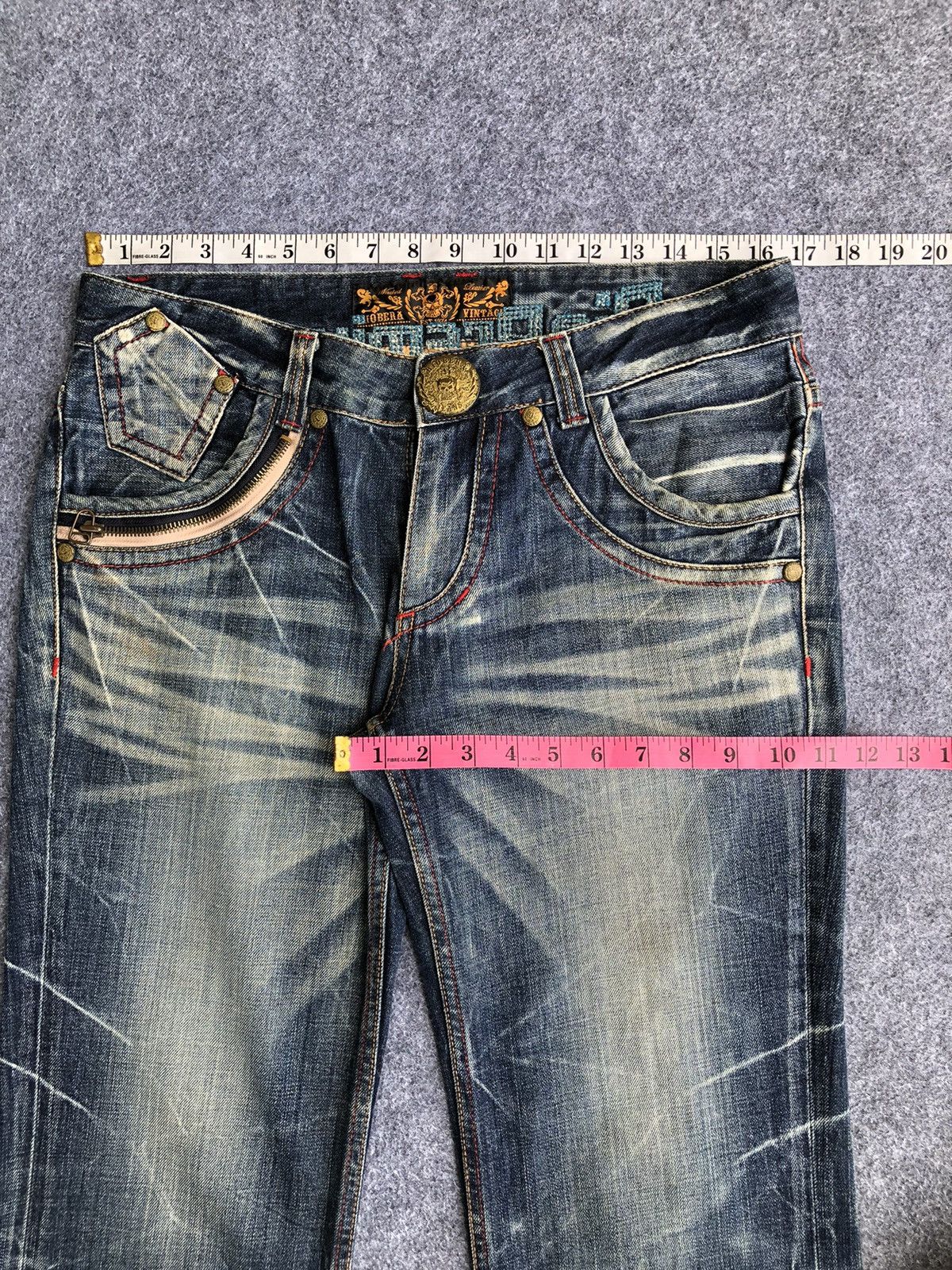 Hysteric Glamour Rare🔥Riobera Seditionaries Skulls Design Bootcut Jeans Size 33" - 11 Thumbnail