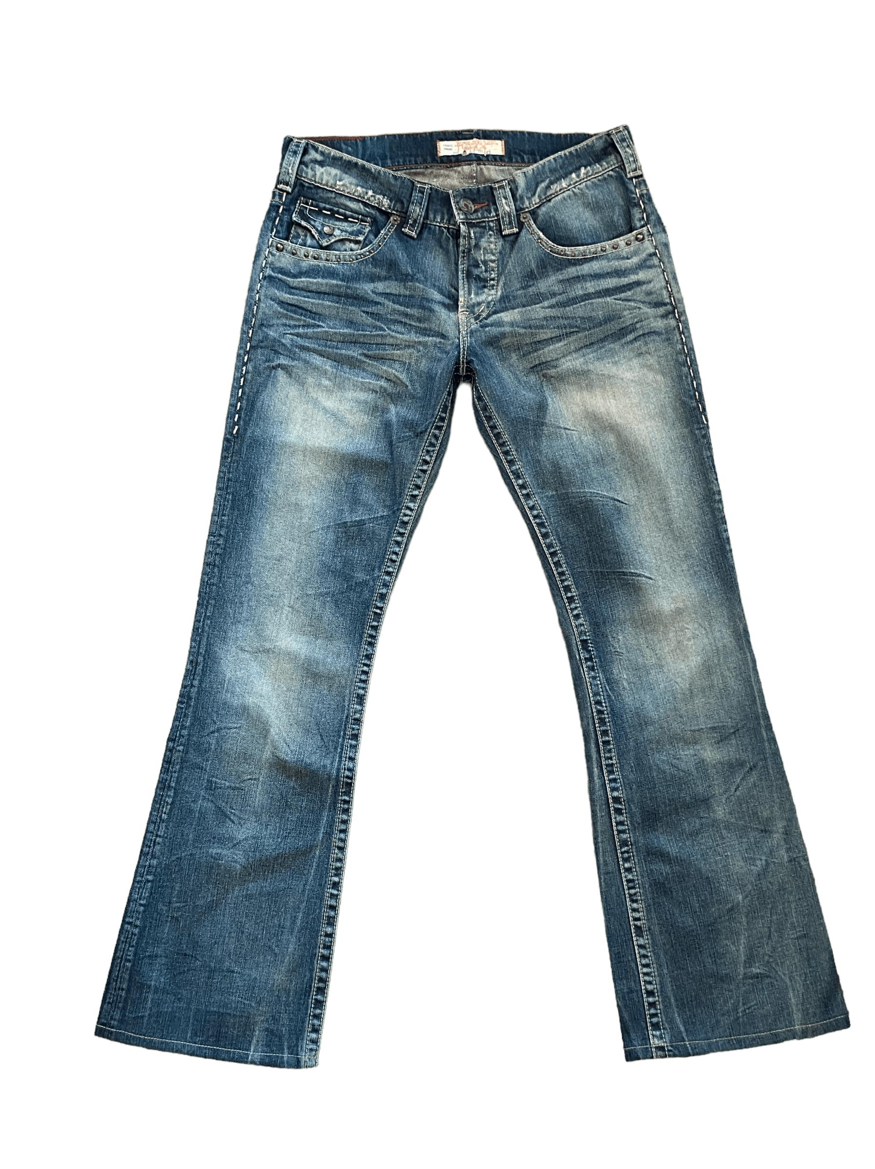 Japanese Brand × Vintage Japanese denim vintage jeans, size W31/L34 bootcut Size US 31 - 1 Thumbnail