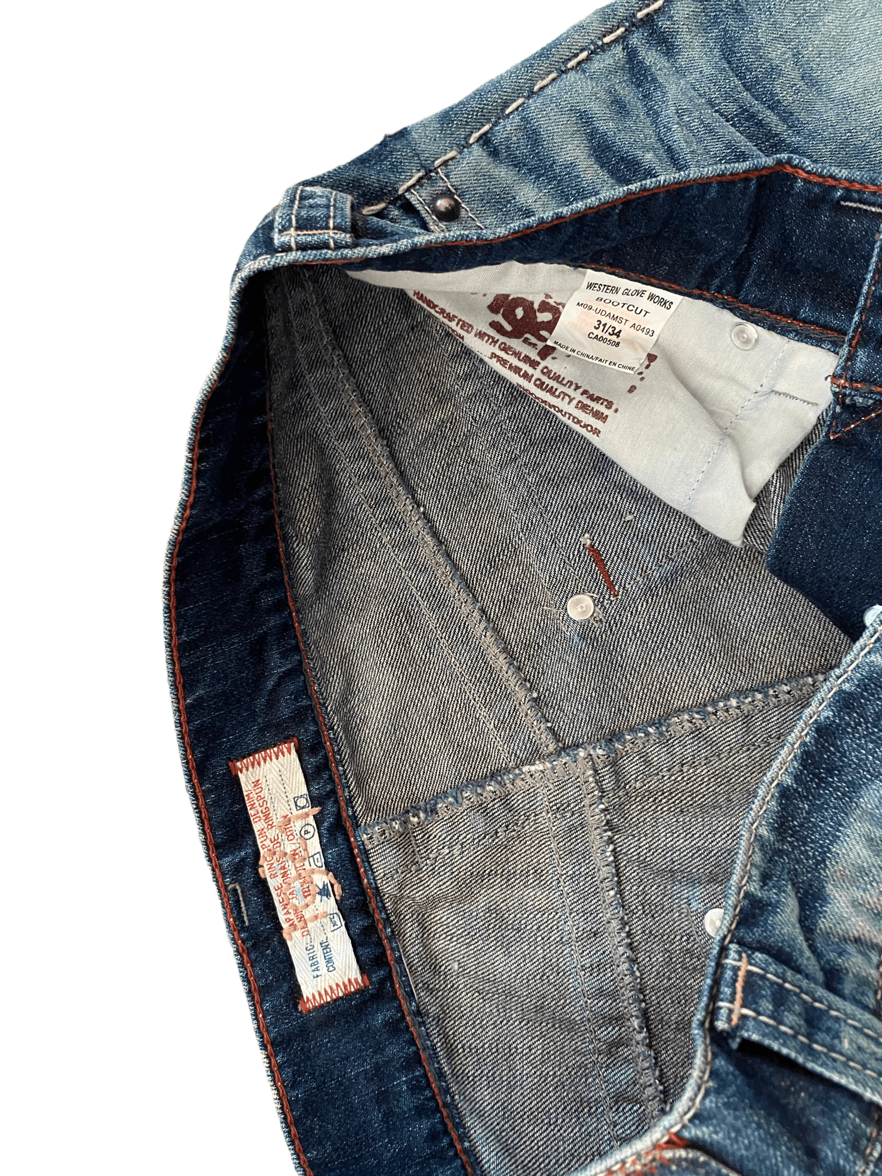 Japanese Brand × Vintage Japanese denim vintage jeans, size W31/L34 bootcut Size US 31 - 3 Thumbnail