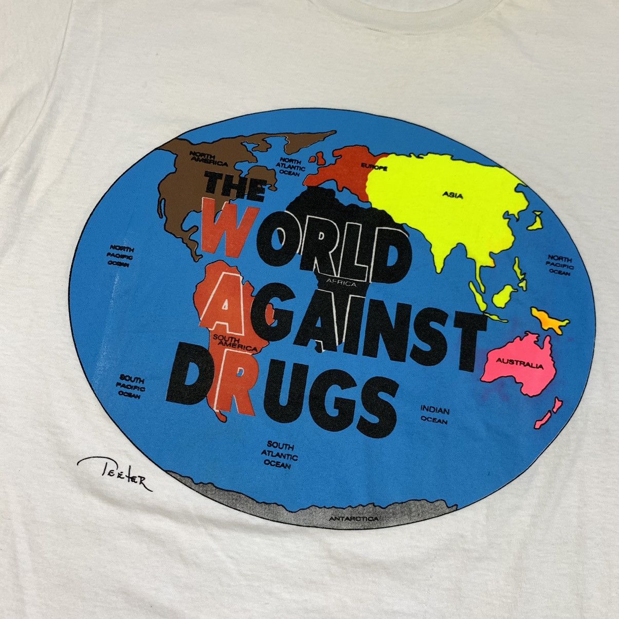 Vintage Vintage World Against Drugs By Teeter Shirt Size US XL / EU 56 / 4 - 4 Thumbnail