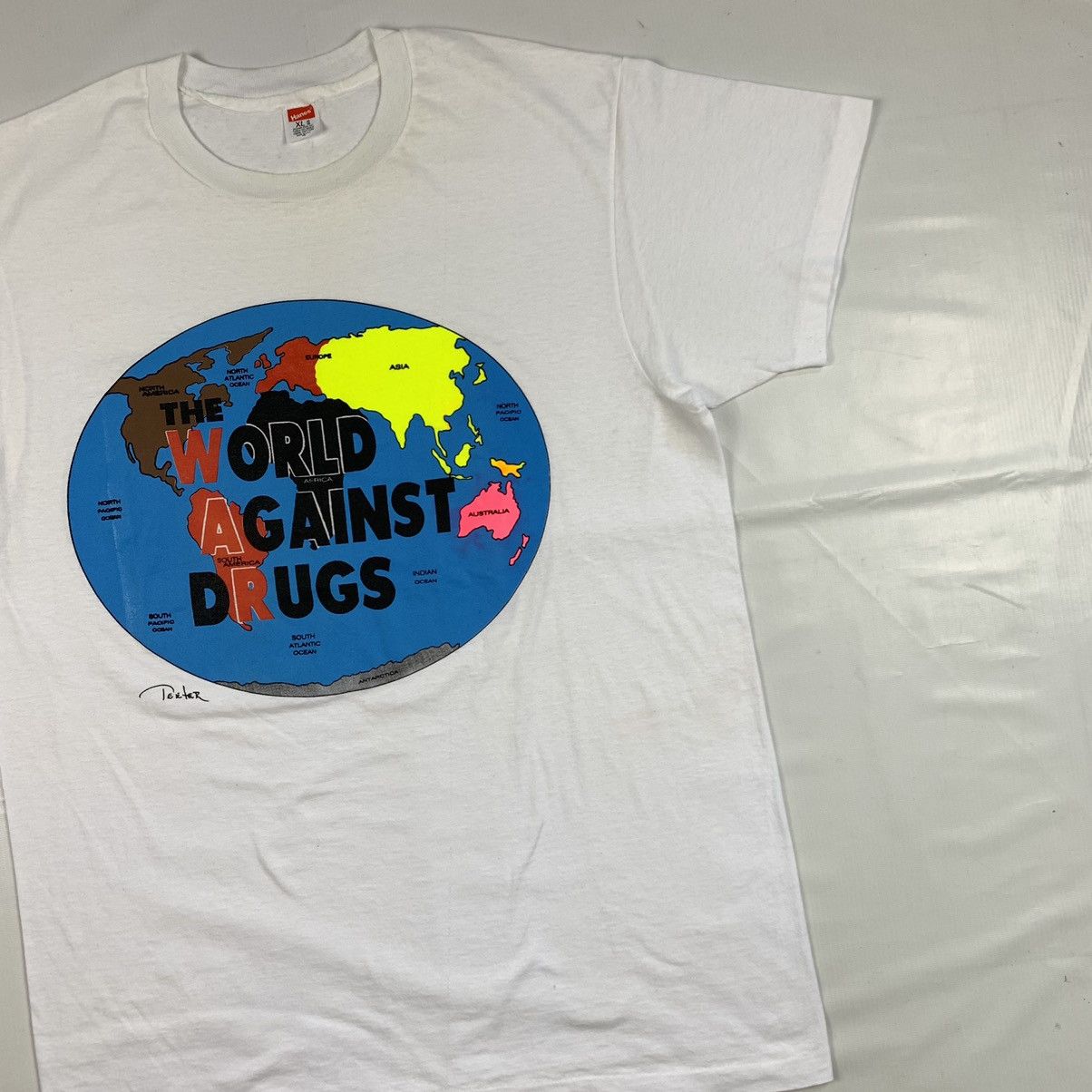 Vintage Vintage World Against Drugs By Teeter Shirt Size US XL / EU 56 / 4 - 3 Thumbnail