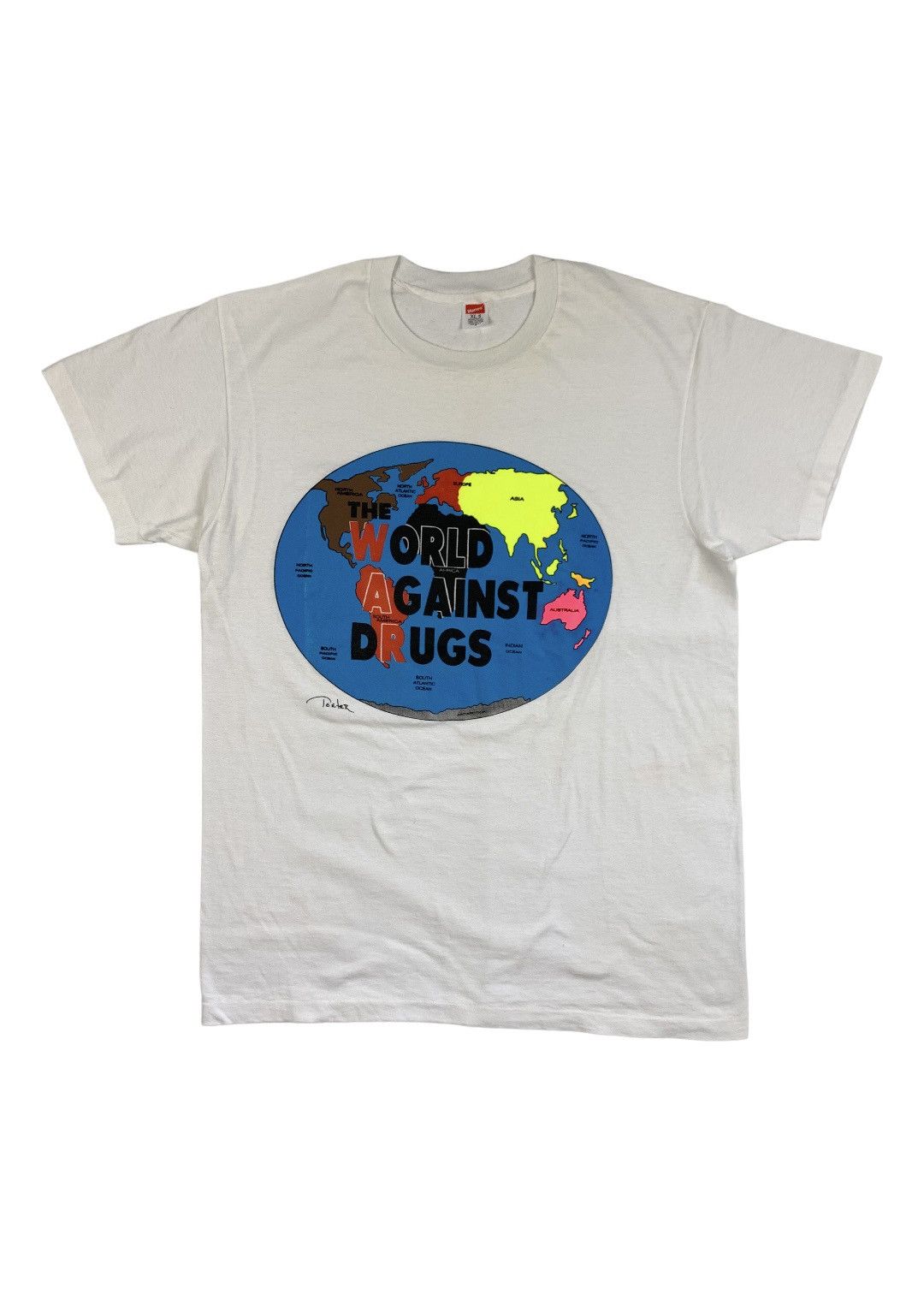 Vintage Vintage World Against Drugs By Teeter Shirt Size US XL / EU 56 / 4 - 1 Thumbnail