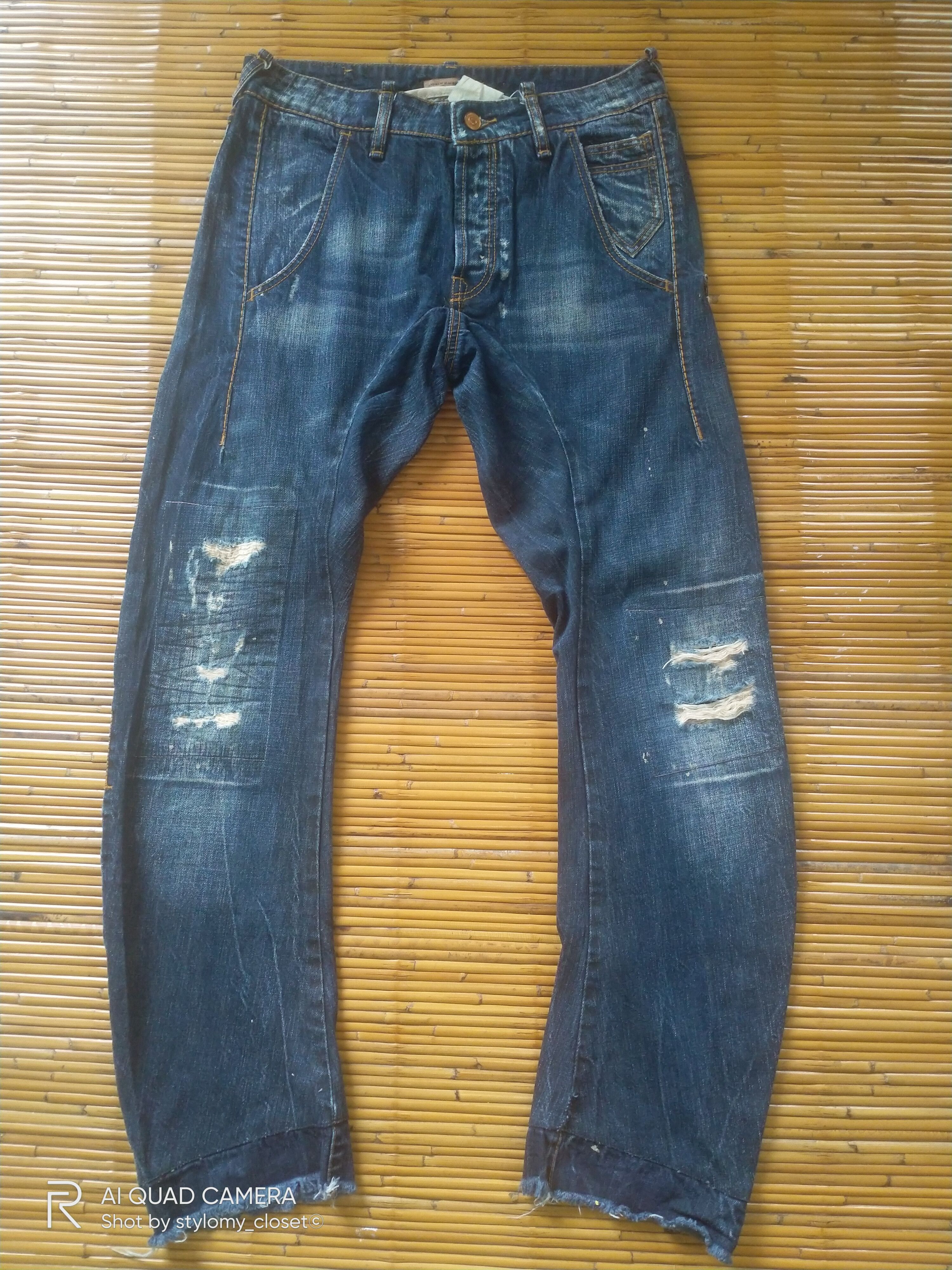 Andrew Mackenzie button fly buckle back jeans