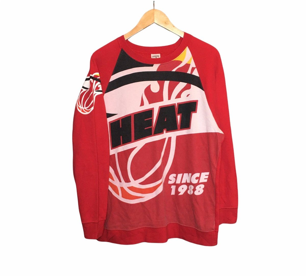 Rare Vintage 90s Miami Heat NBA Full Print Sweatshirt