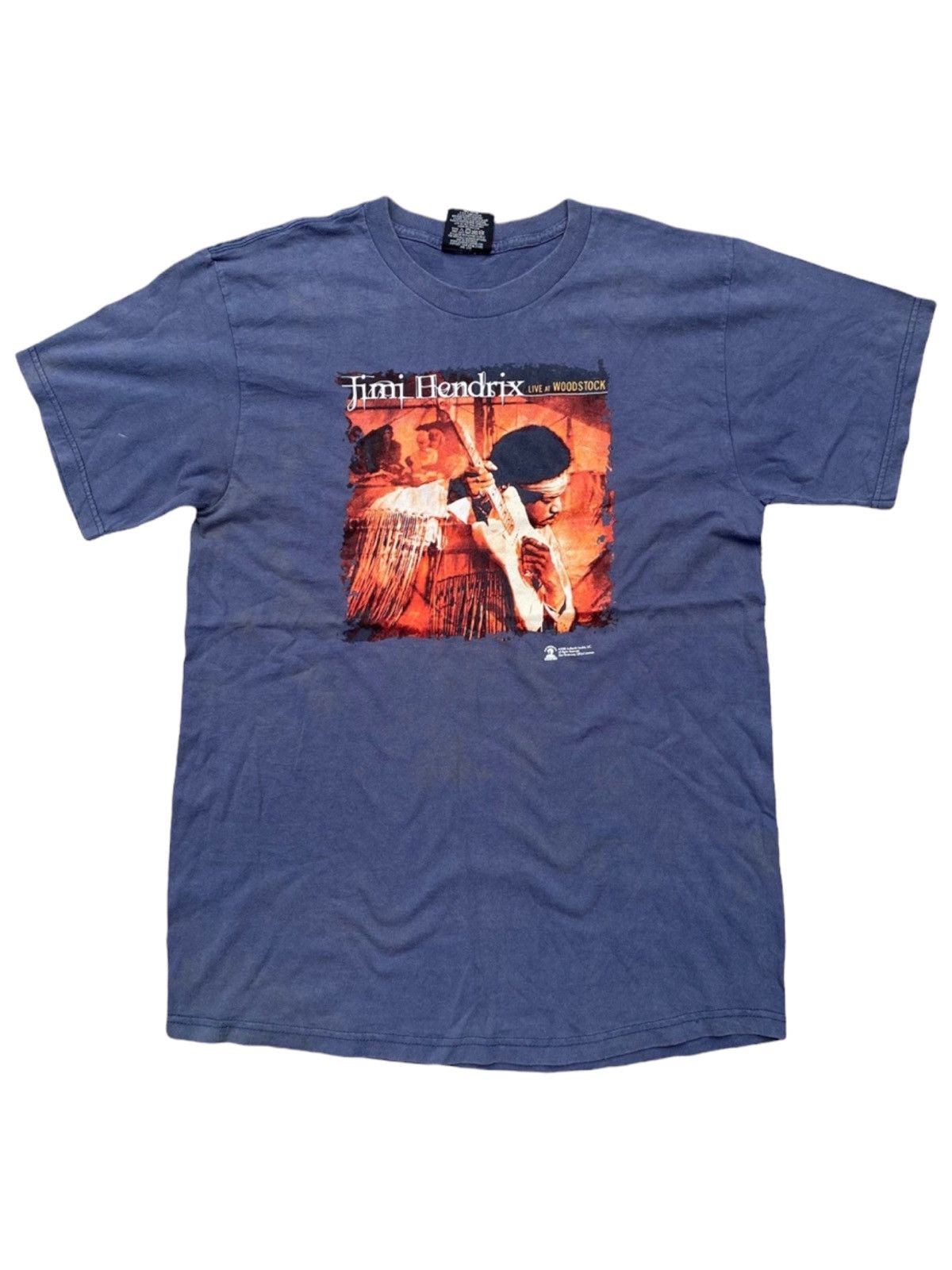 image of Band Tees x Vintage Jimi Hendrix Live At Woodstock Vintage Shirt. W in Grey, Men's (Size Large)