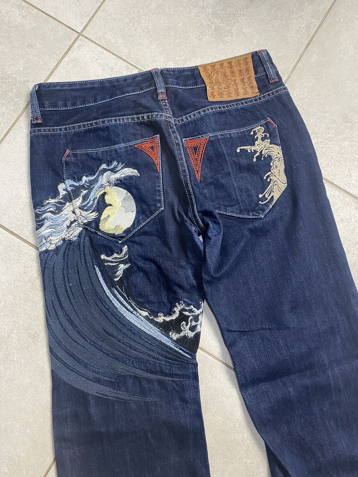 Japanese Brand Vintage Avant Garde Japanese Distressed Denim Pants Rare M Size US 30 / EU 46 - 3 Thumbnail