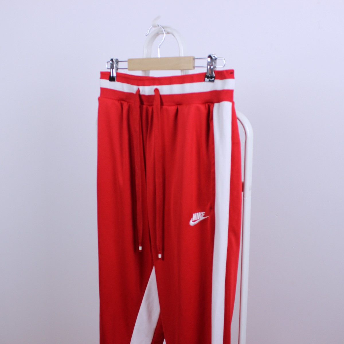 Nike Vintage NIKE Sportswear NSW AIR University Red Joggers Pants Size US 31 - 1 Thumbnail