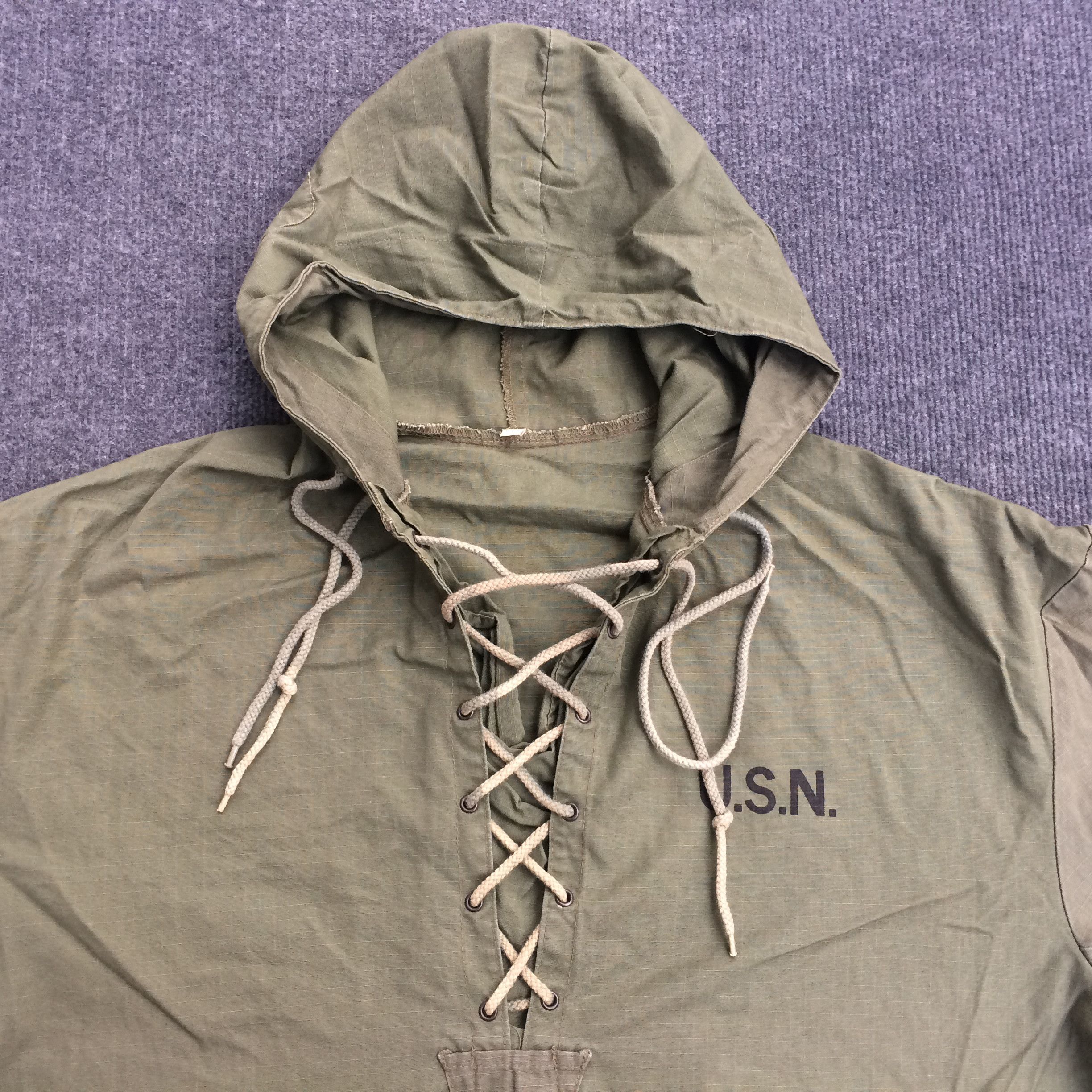 Vintage Vtg USN 90s U.S.N Hooded Parka Deck Olive Property Jacket Size US L / EU 52-54 / 3 - 2 Thumbnail