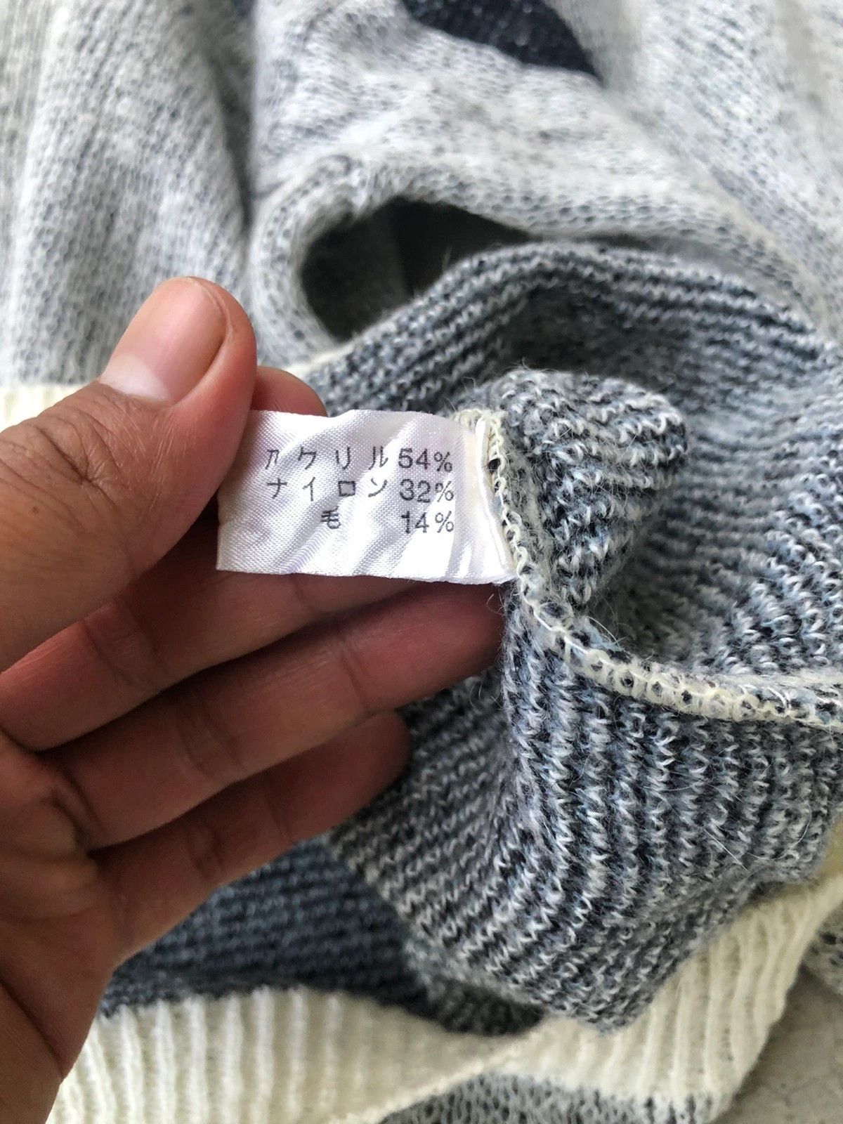 Aran Isles Knitwear × Designer 📌Japanese LINCOLN Memeri/Pullover Elegant Pattern Size US L / EU 52-54 / 3 - 7 Thumbnail