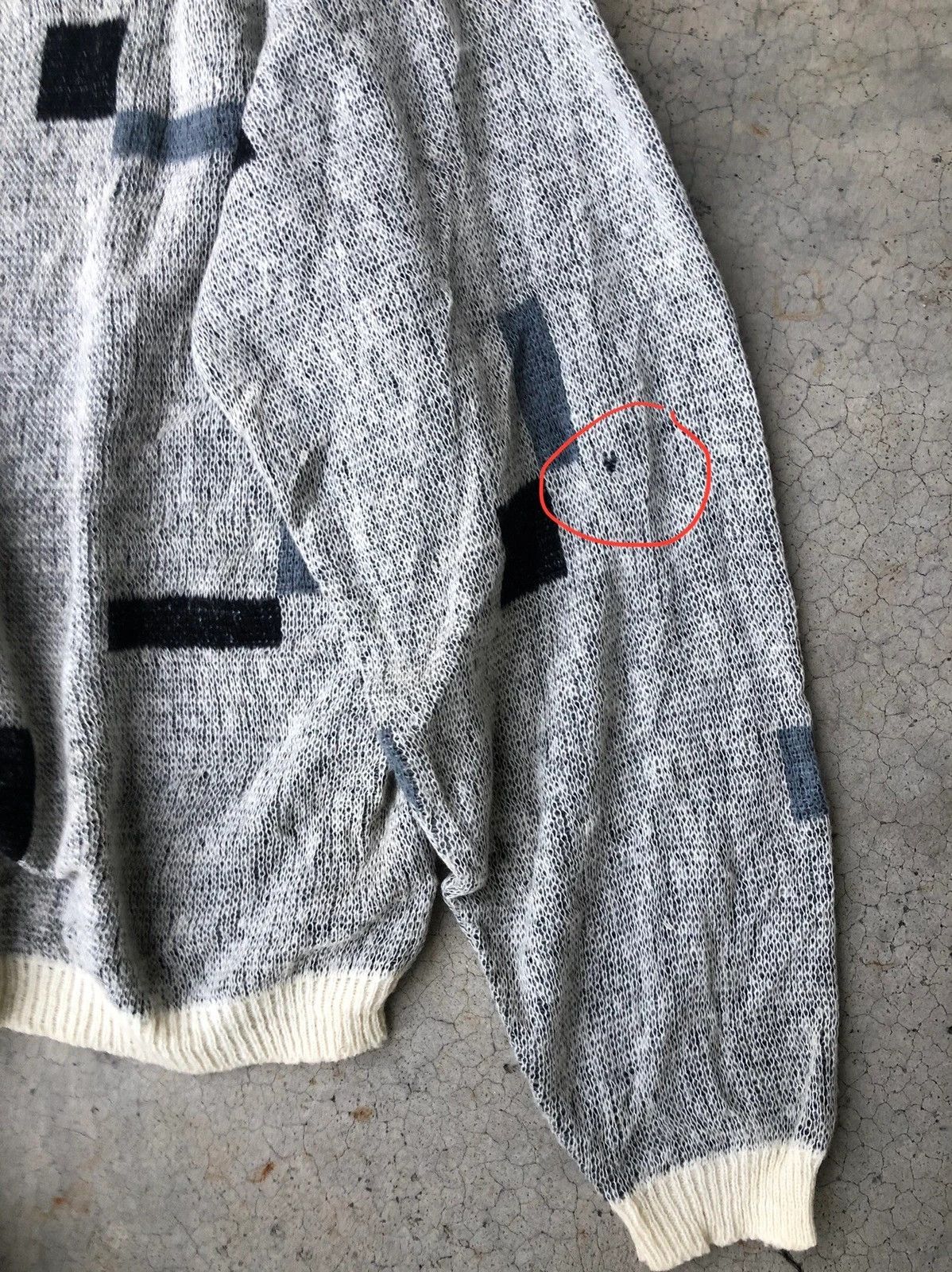 Aran Isles Knitwear × Designer 📌Japanese LINCOLN Memeri/Pullover Elegant Pattern Size US L / EU 52-54 / 3 - 9 Thumbnail
