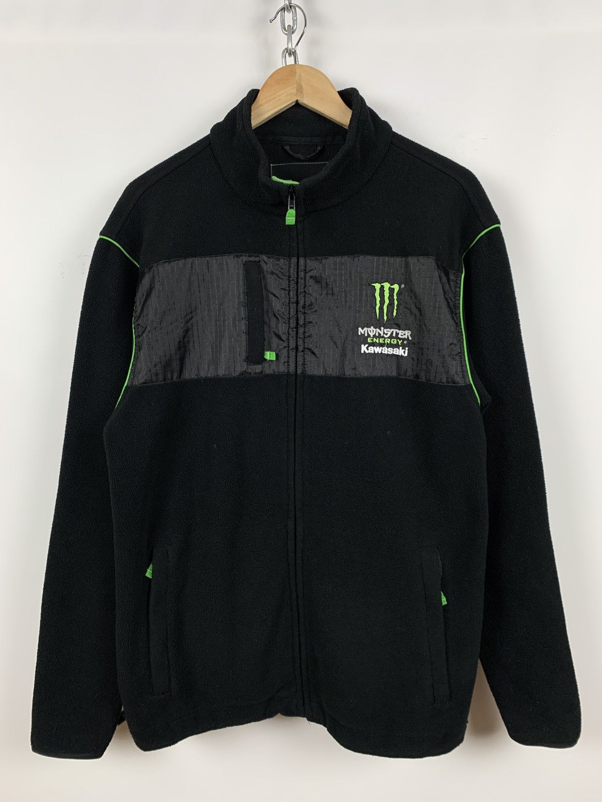 Vintage Vintage Kawasaki Monster Energy Fleece Jacket Size US L / EU 52-54 / 3 - 4 Thumbnail