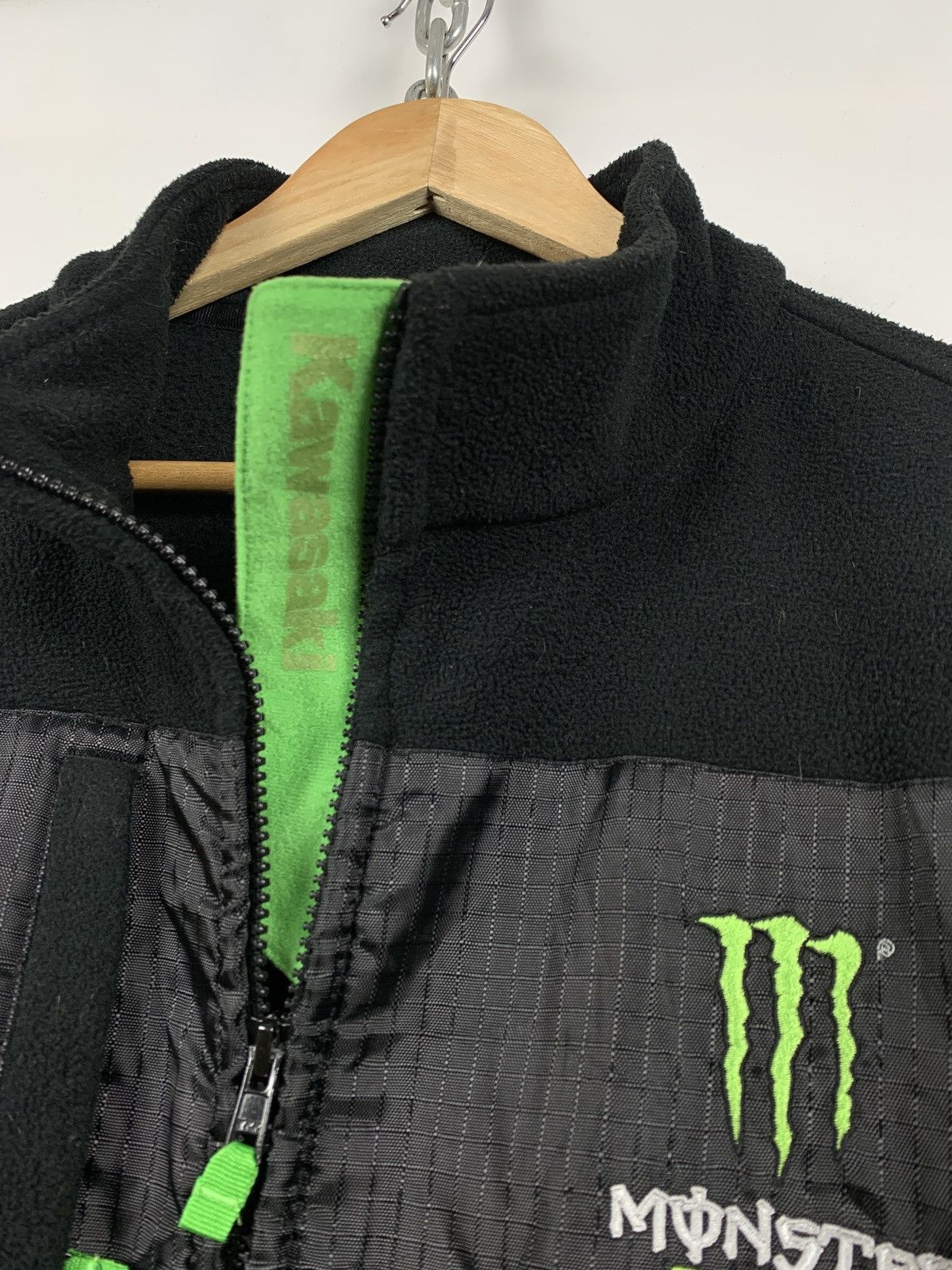 Vintage Vintage Kawasaki Monster Energy Fleece Jacket Size US L / EU 52-54 / 3 - 9 Thumbnail