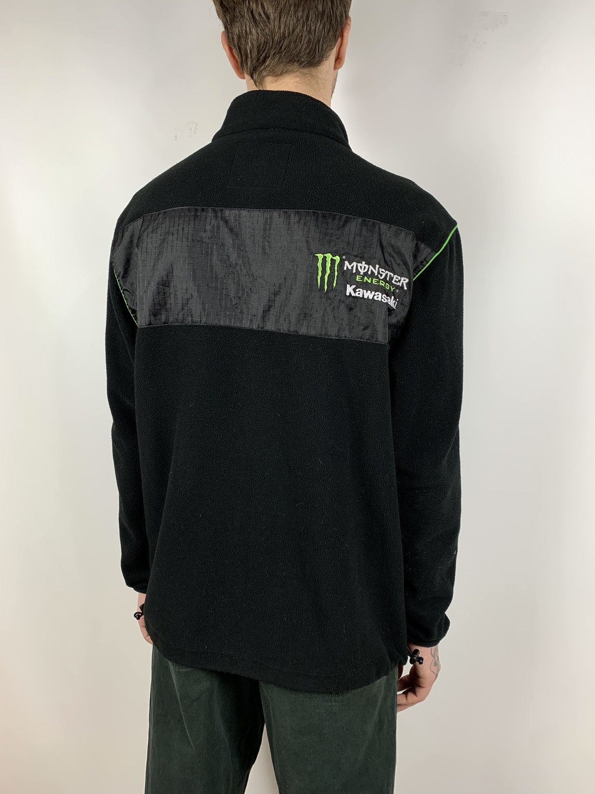 Vintage Vintage Kawasaki Monster Energy Fleece Jacket Size US L / EU 52-54 / 3 - 2 Thumbnail