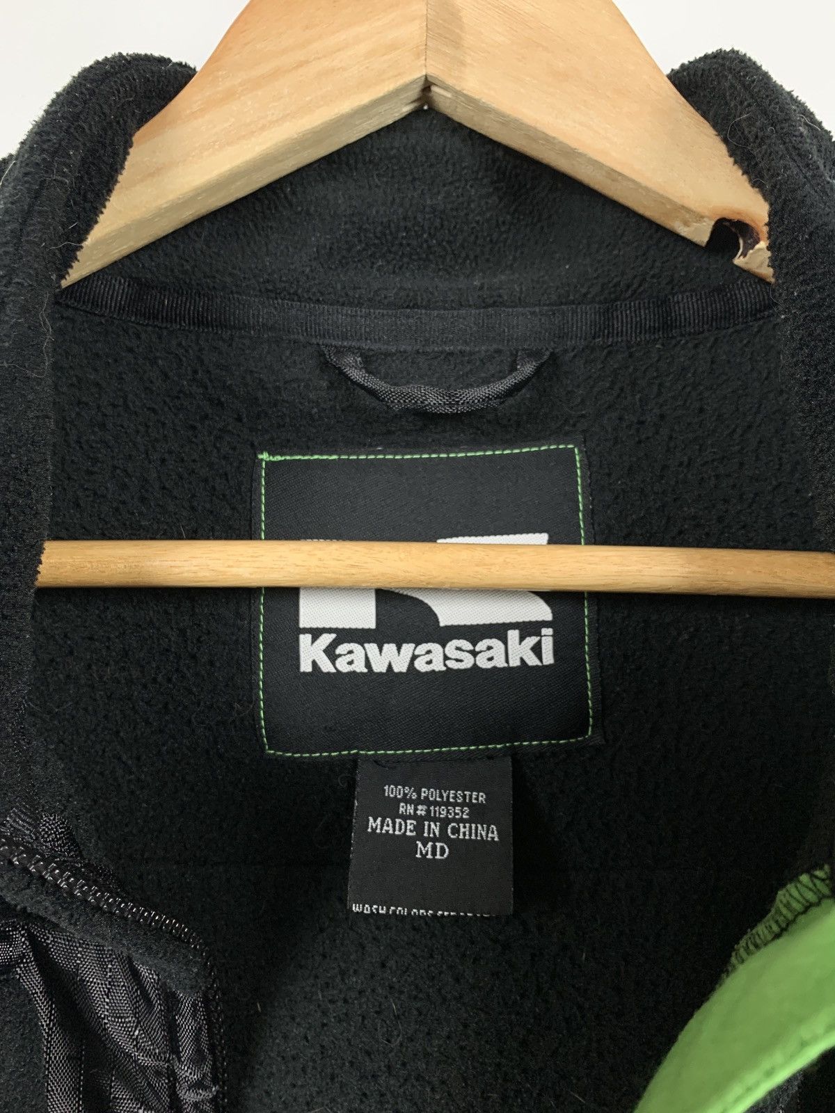 Vintage Vintage Kawasaki Monster Energy Fleece Jacket Size US L / EU 52-54 / 3 - 16 Thumbnail