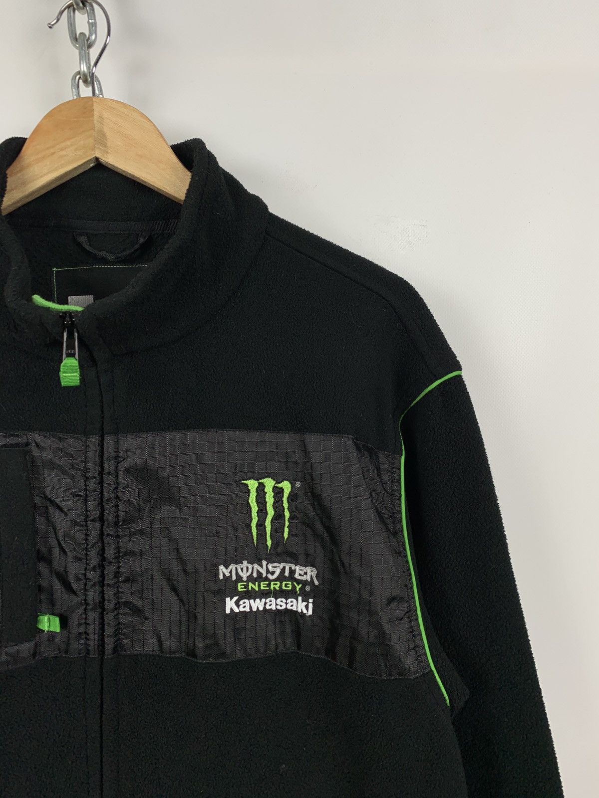 Vintage Vintage Kawasaki Monster Energy Fleece Jacket Size US L / EU 52-54 / 3 - 8 Thumbnail