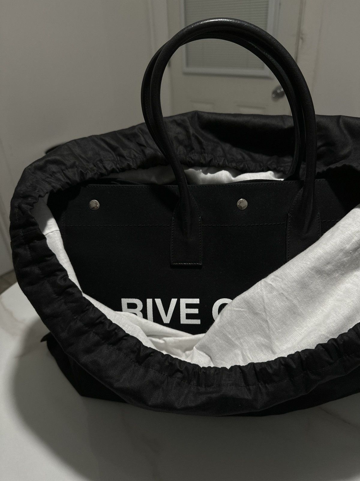Yves Saint Laurent RIVE GAUCHE LARGE TOTE BAG IN PRINTED CANVAS AND LEATHER Size ONE SIZE - 3 Thumbnail