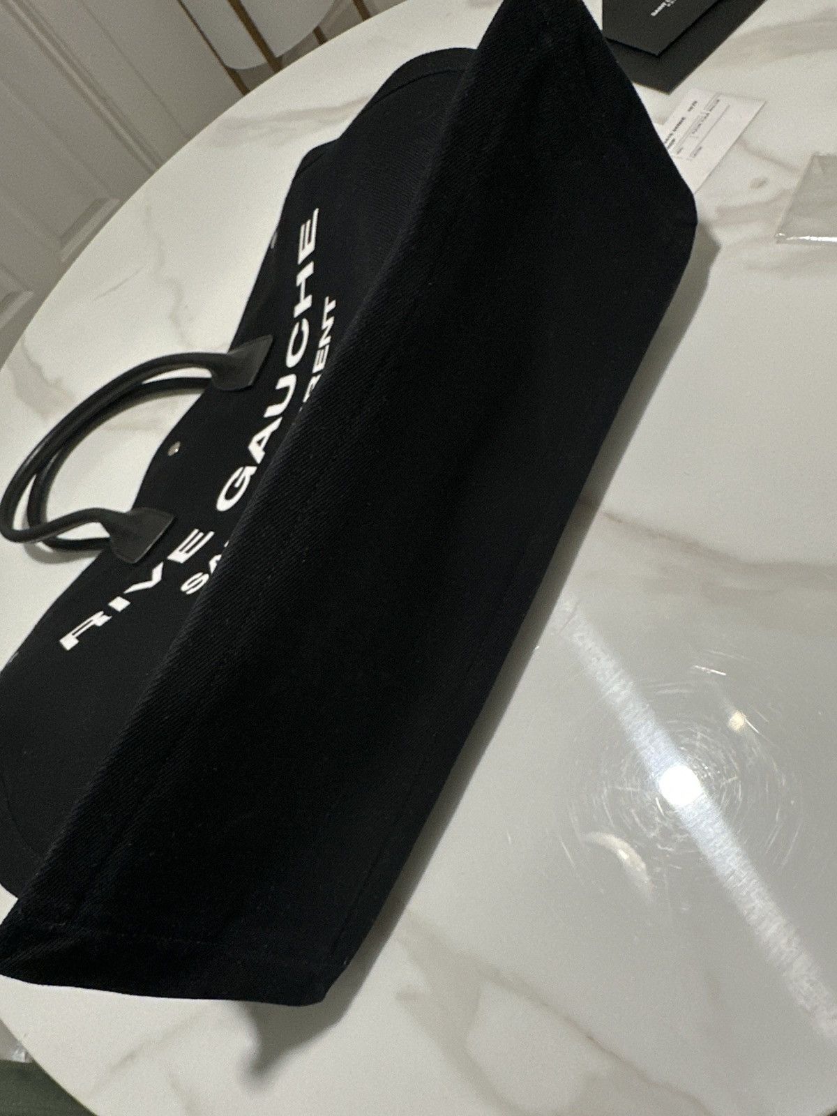 Yves Saint Laurent RIVE GAUCHE LARGE TOTE BAG IN PRINTED CANVAS AND LEATHER Size ONE SIZE - 12 Thumbnail