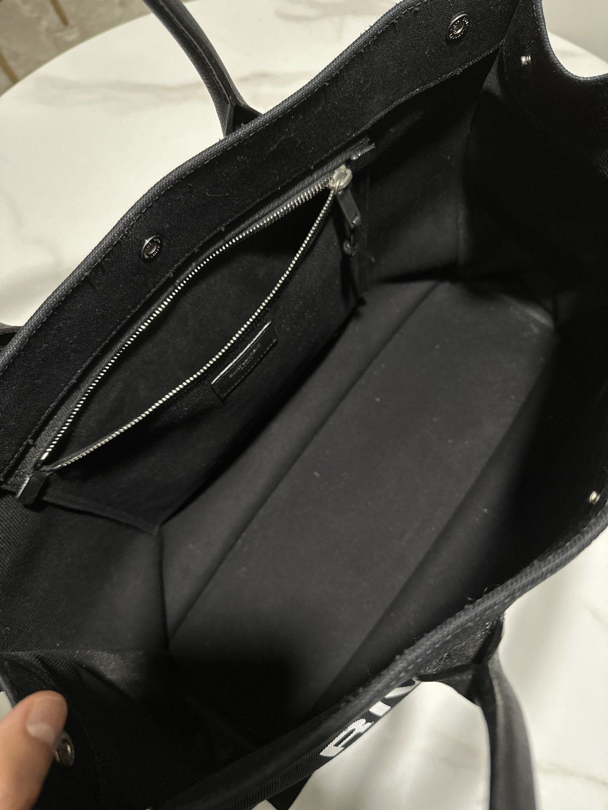 Yves Saint Laurent RIVE GAUCHE LARGE TOTE BAG IN PRINTED CANVAS AND LEATHER Size ONE SIZE - 8 Thumbnail