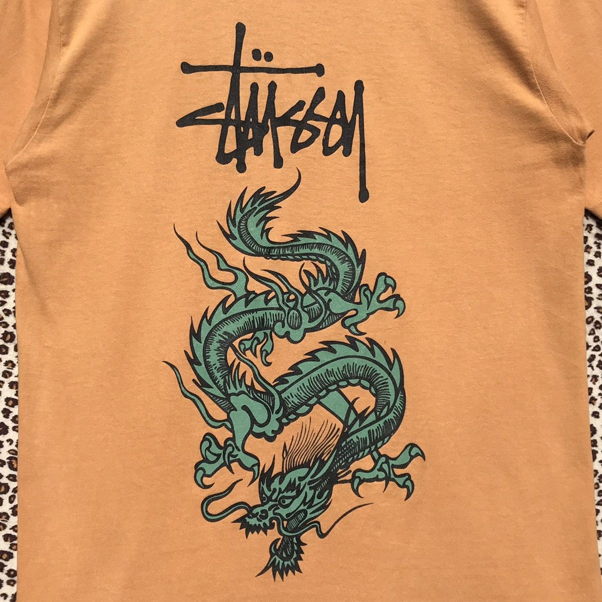 Stussy × Vintage 90s Vintage Stussy Dragon Shirt Stussy Skateboards Size US S / EU 44-46 / 1 - 8 Thumbnail
