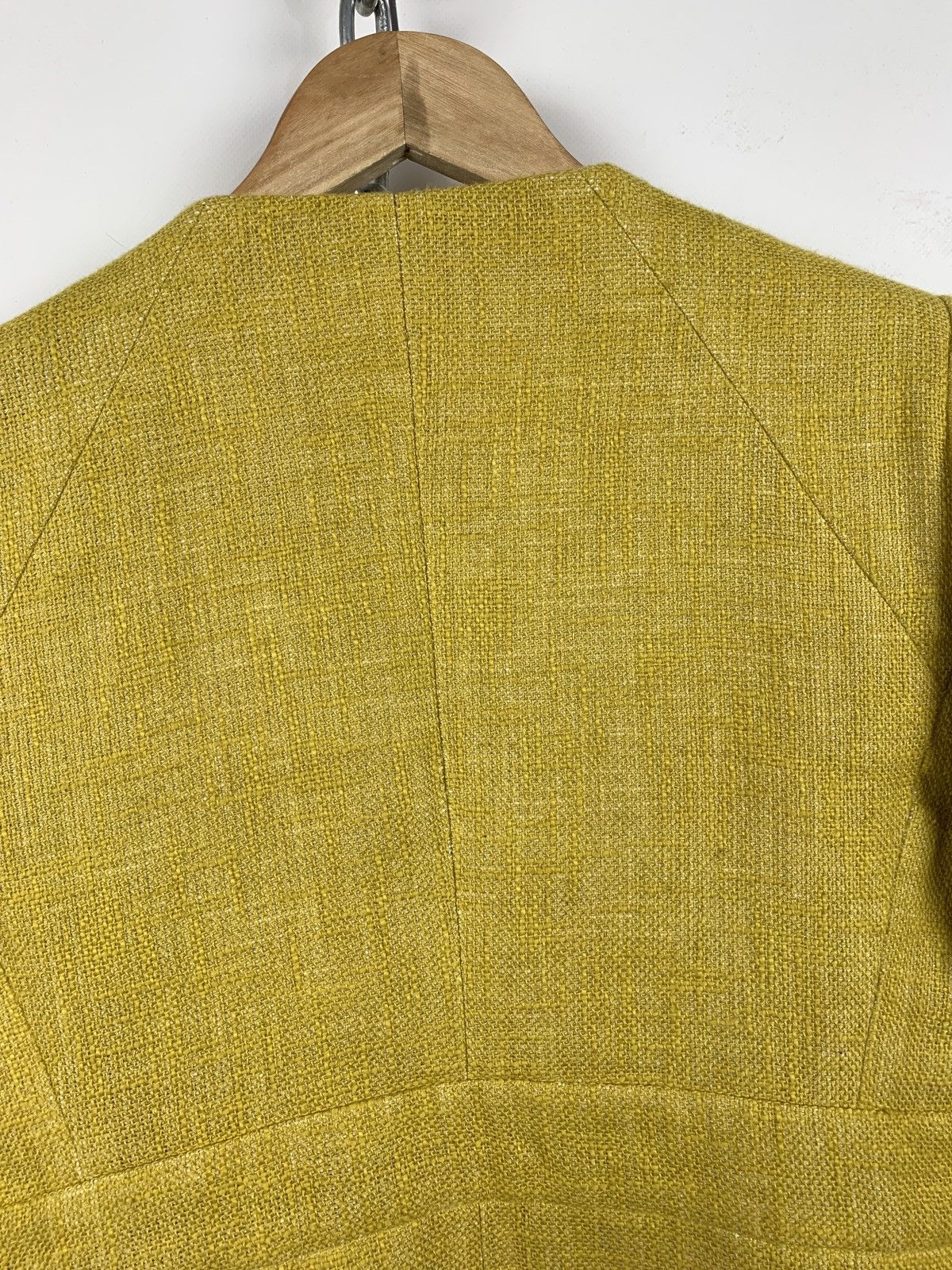 Sonia Rykiel Vintage Sonia Rykiel Paris Women’s Linen Yellow Blazer Size M / US 6-8 / IT 42-44 - 10 Thumbnail
