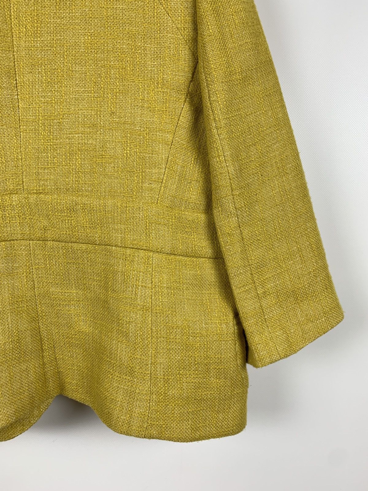 Sonia Rykiel Vintage Sonia Rykiel Paris Women’s Linen Yellow Blazer Size M / US 6-8 / IT 42-44 - 14 Thumbnail